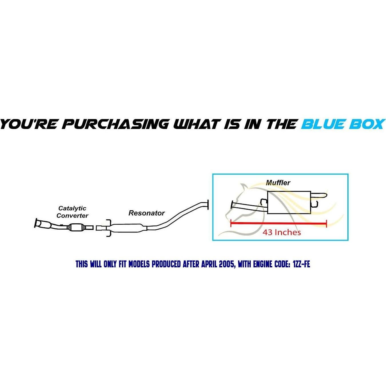 Silenciador de Escape Northeastern para Toyota Corolla 1.8L 2005-2008