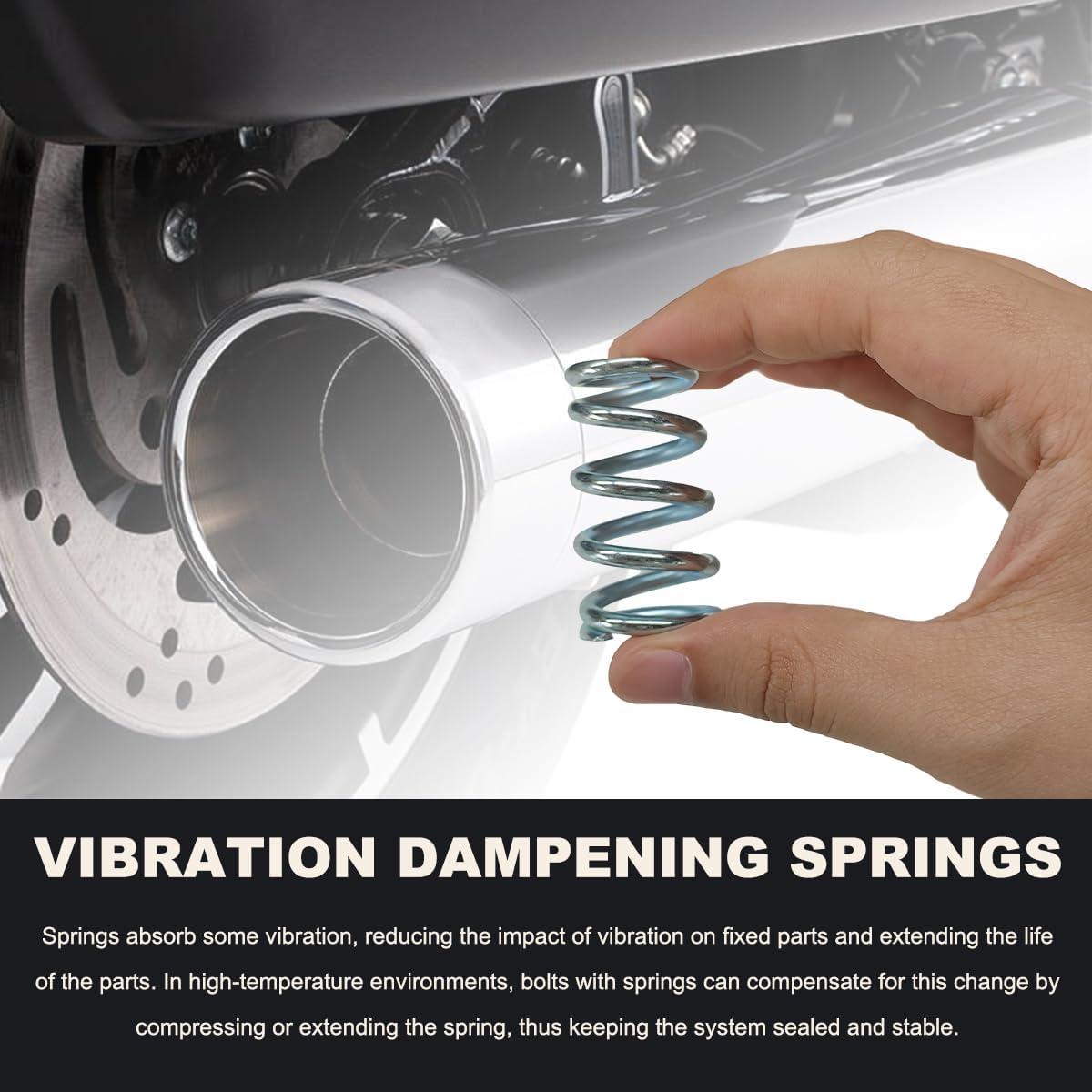 Tornillo y Resorte de Escape DXNQ 2 Pcs Acero al Carbono