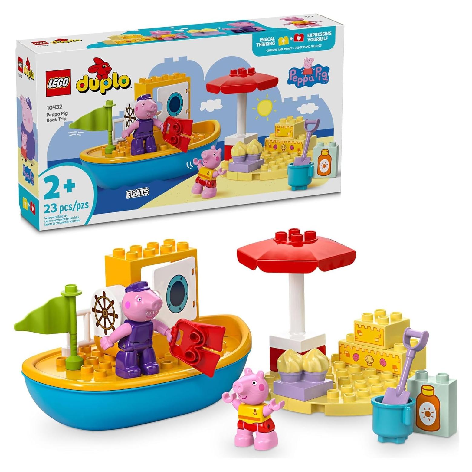 LEGO DUPLO Peppa Pig Viaje en Barco Juguete Acuático 23 Piezas