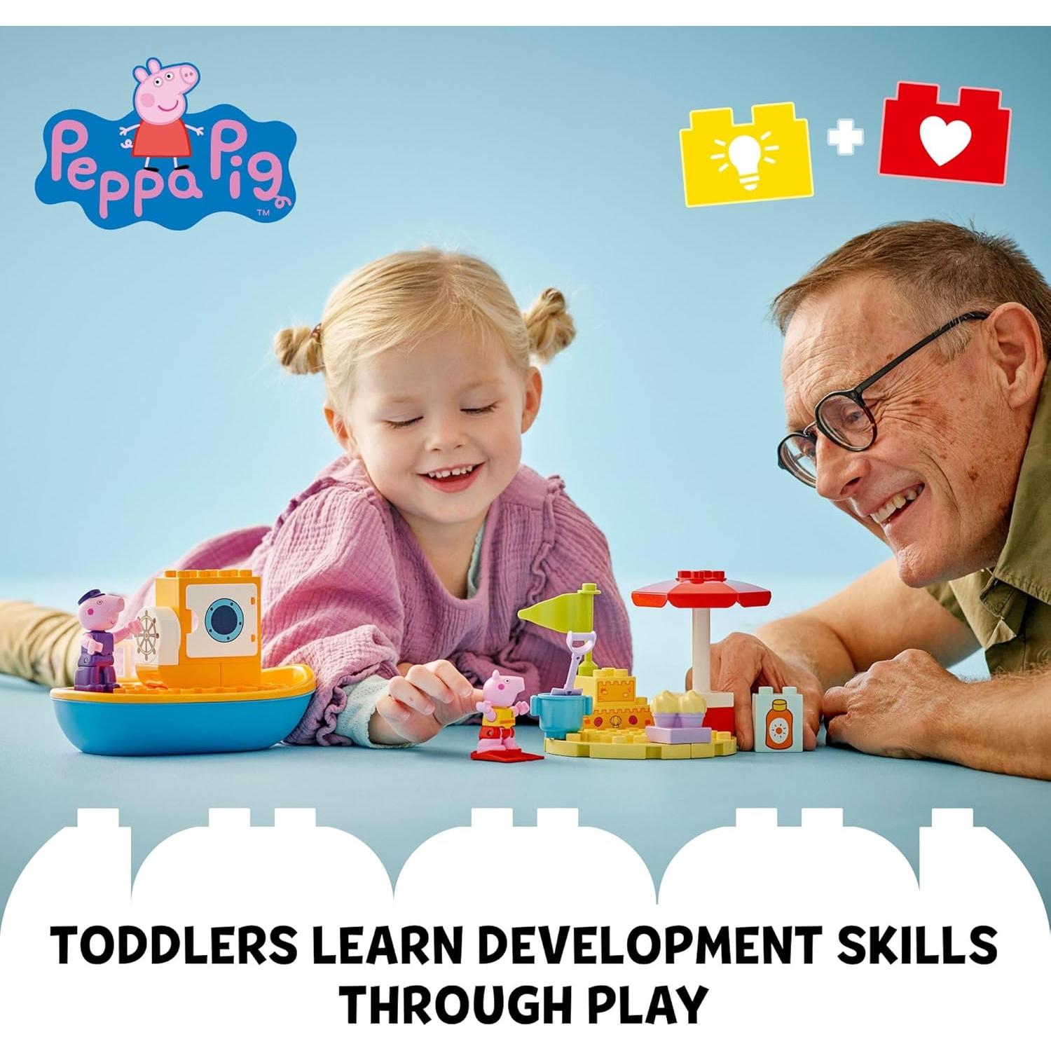 LEGO DUPLO Peppa Pig Viaje en Barco Juguete Acuático 23 Piezas