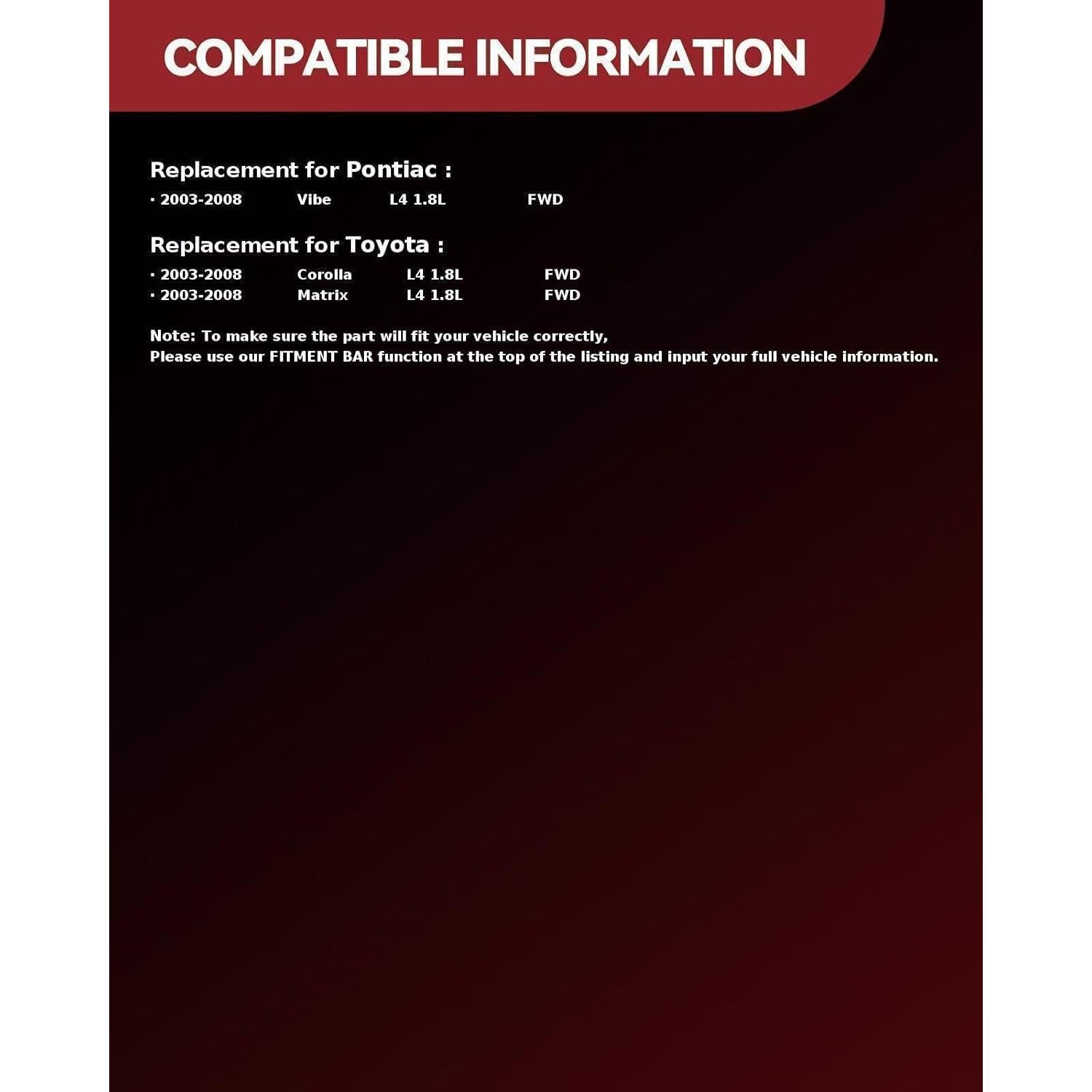 Convertidor Catalítico AUTOSITY para Corolla 1.8L 2003-2008