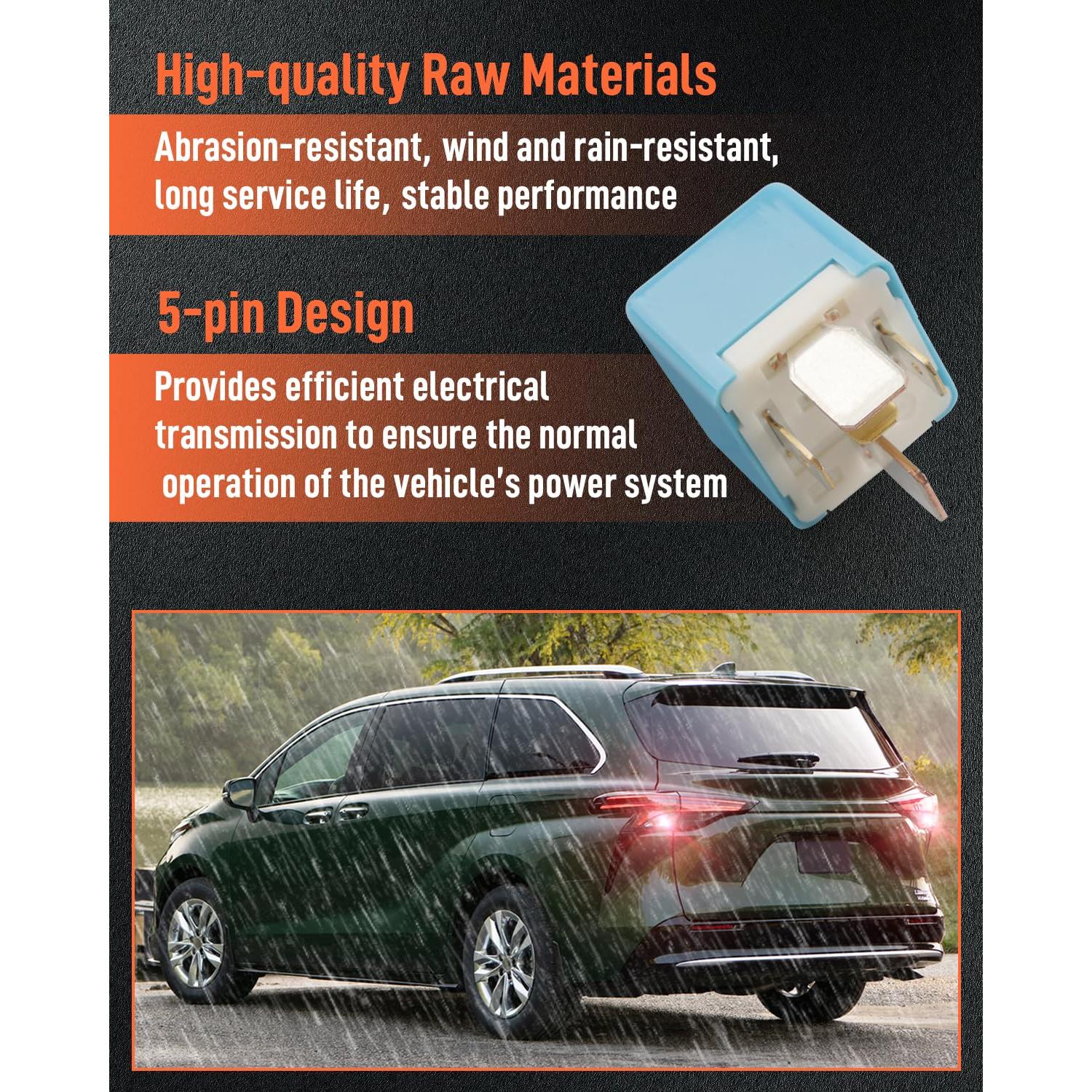 2 Relés 5 Pines 12V Quaneguzy para Toyota Avalon Corolla