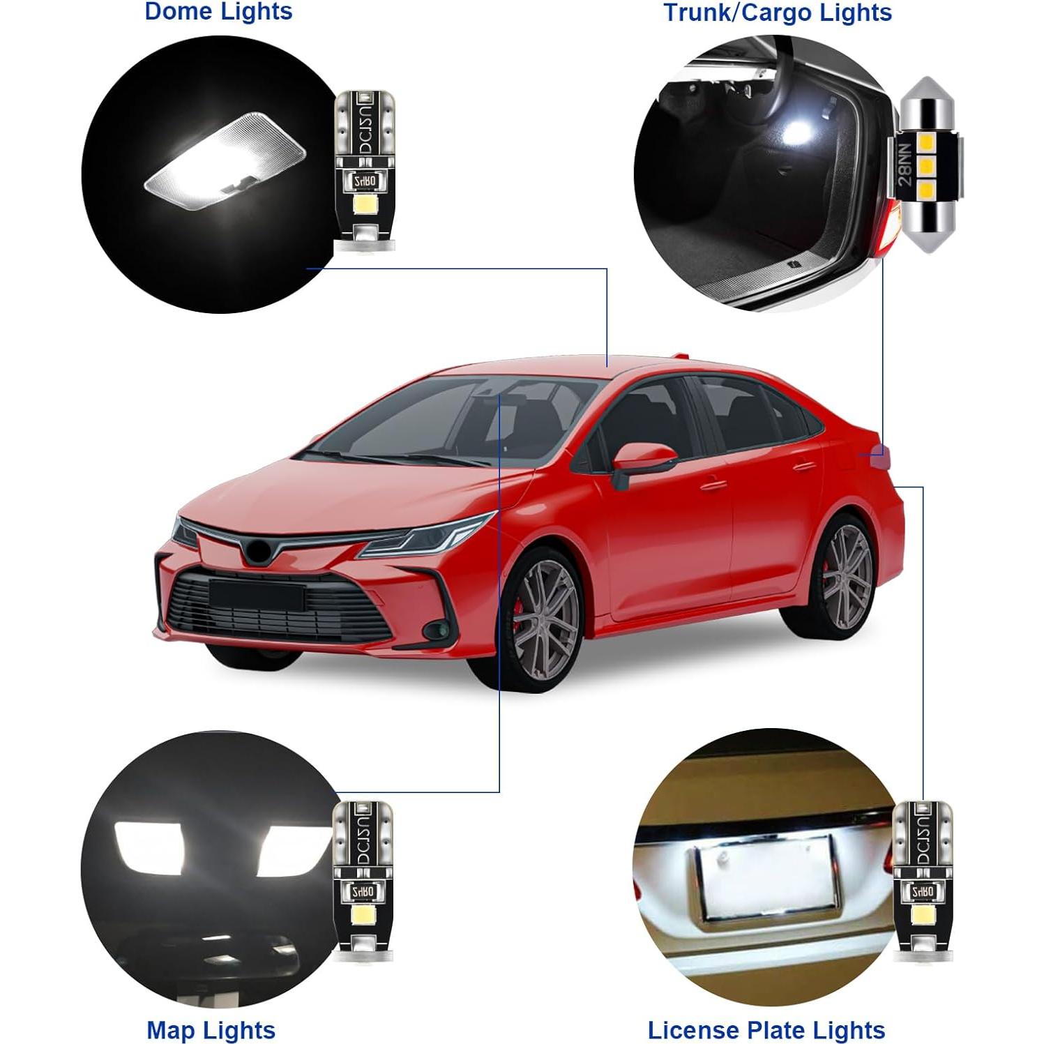 Kit de 6 Bombillas LED Interior EASY EAGLE para Toyota Corolla 2013-2022