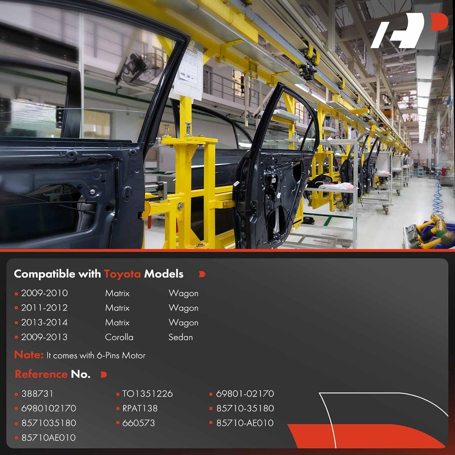 Regulador de Ventana Eléctrico A-Premium Toyota Corolla 2009-2013