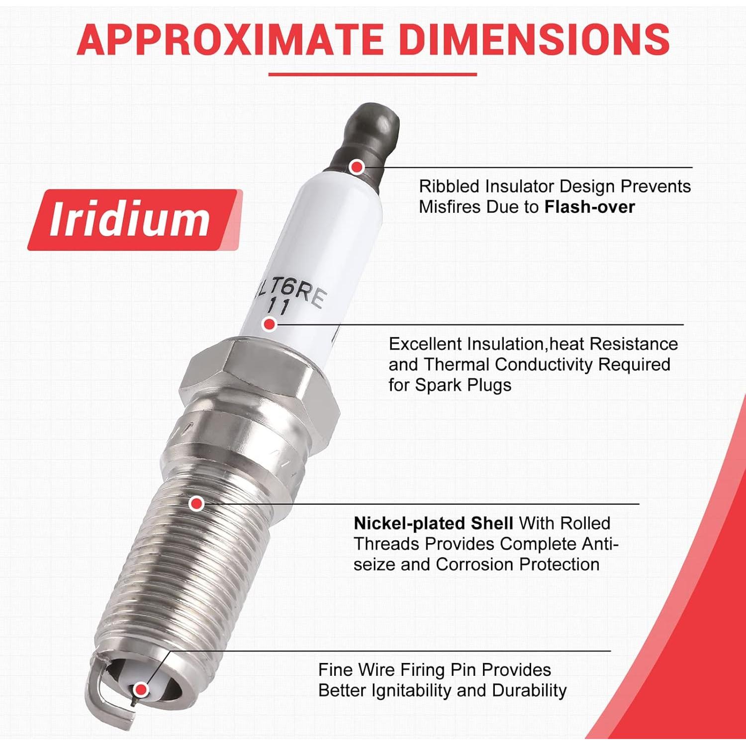 Paquete 4 Bobinas Encendido Pindex UF596 + Bujías Iridio