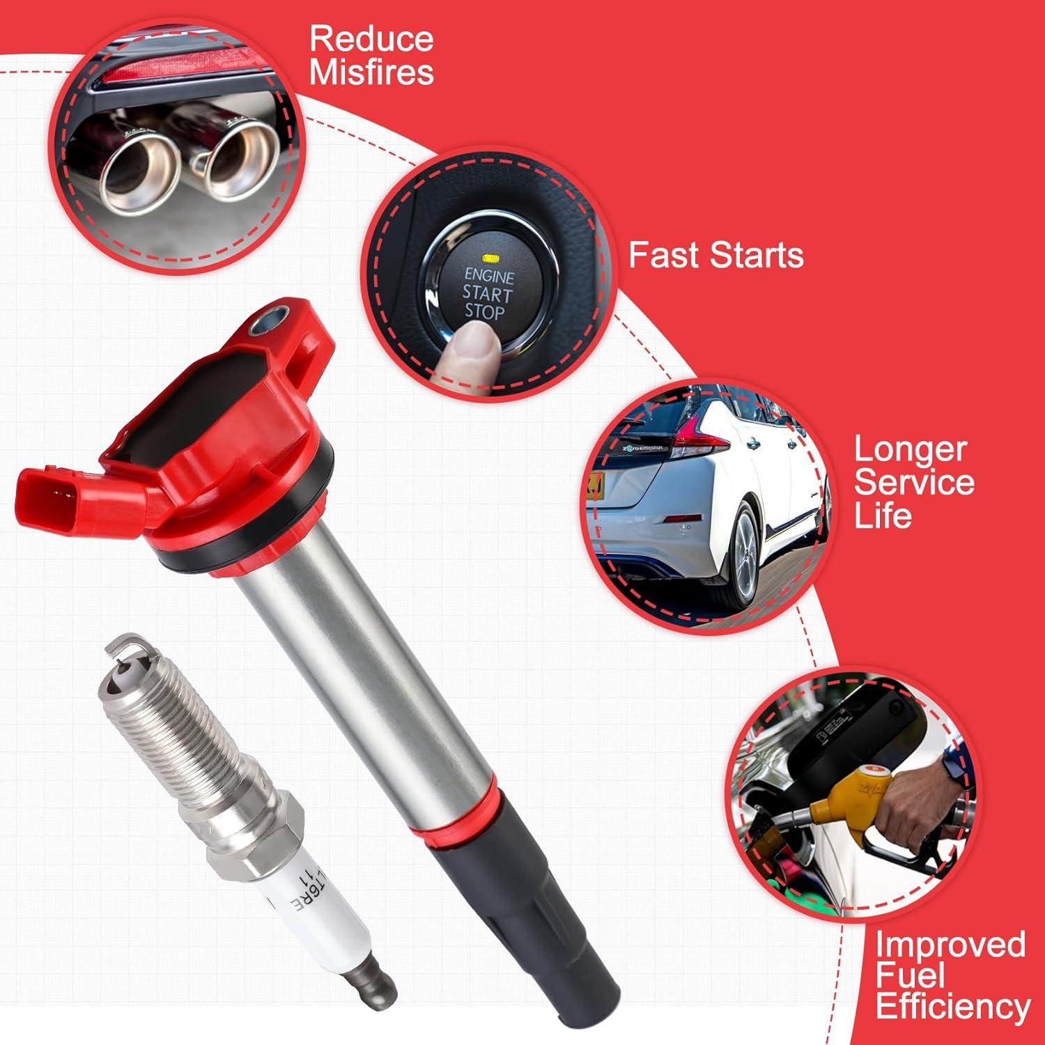 Paquete 4 Bobinas Encendido Pindex UF596 + Bujías Iridio