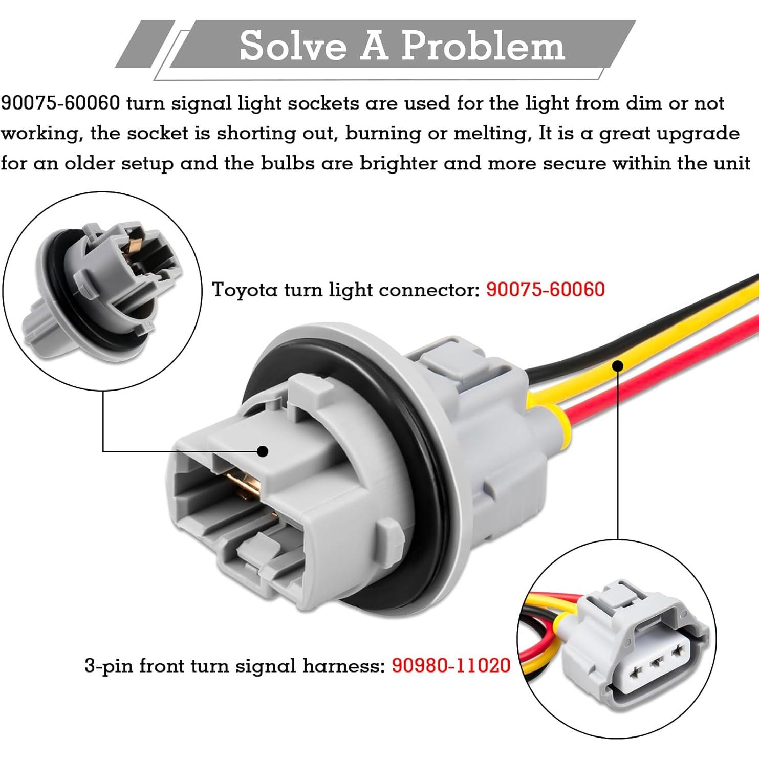 Conector de Luz de Giro Frontal 90075-60060 Toyota