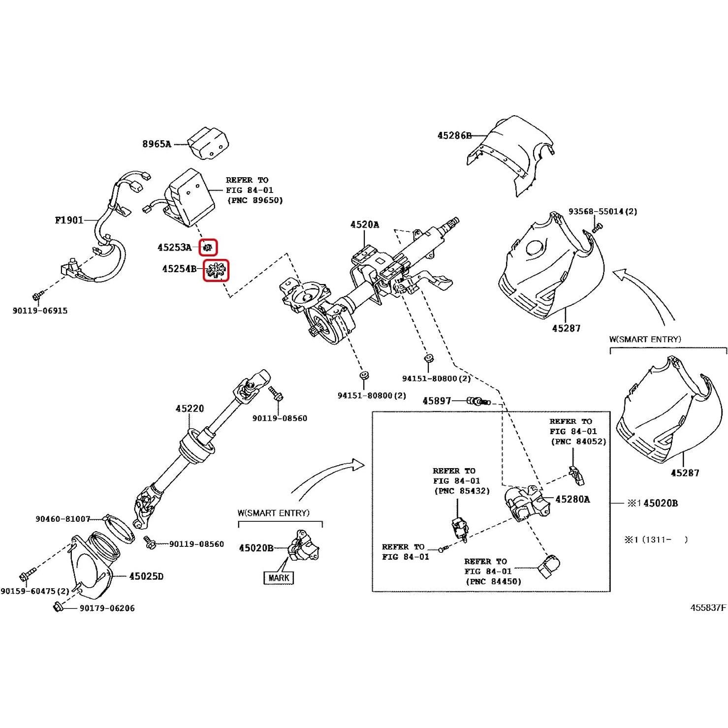 Kit Eje Motor Dirección Asistida Eléctrica Toyota Lexus