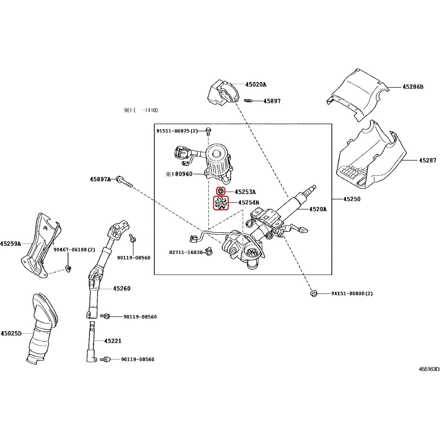Kit Eje Motor Dirección Asistida Eléctrica Toyota Lexus