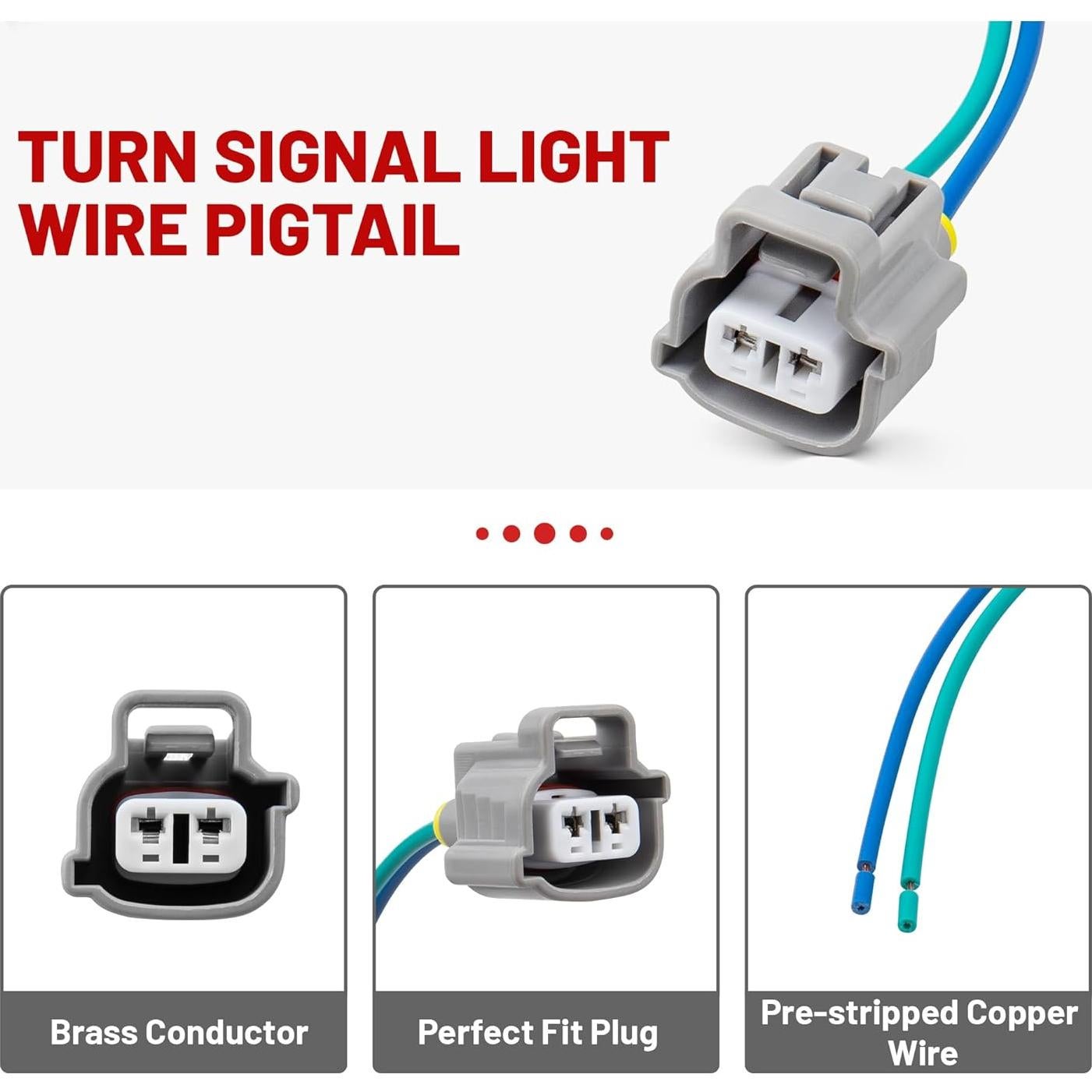 Enchufe de Luz de Giro Frontal RED WOLF 2 Pines para Toyota