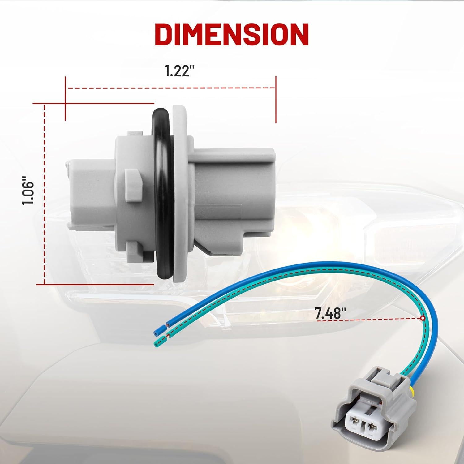 Enchufe de Luz de Giro Frontal RED WOLF 2 Pines para Toyota