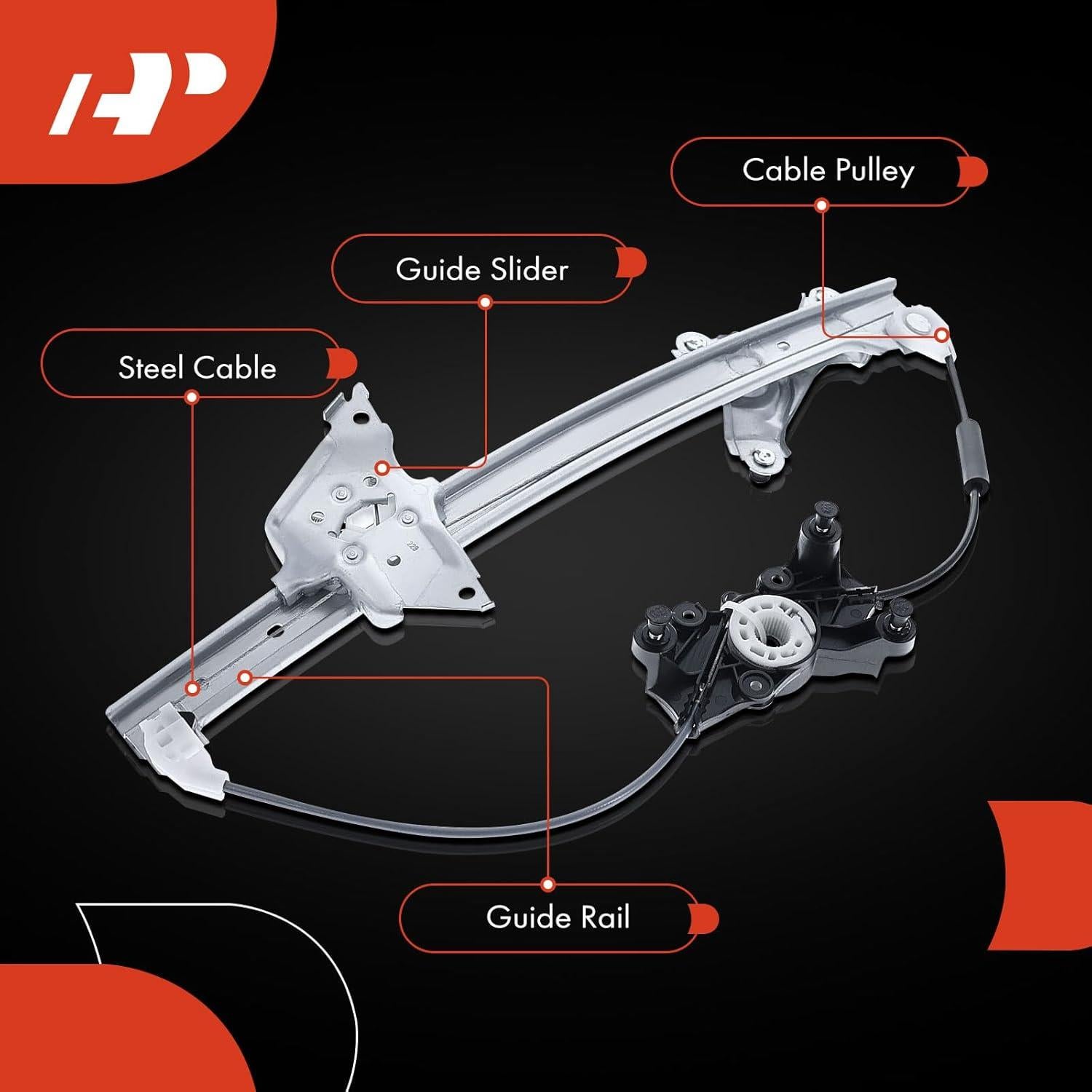 Regulador de Ventana Eléctrico A-Premium Toyota Corolla 2019-2023