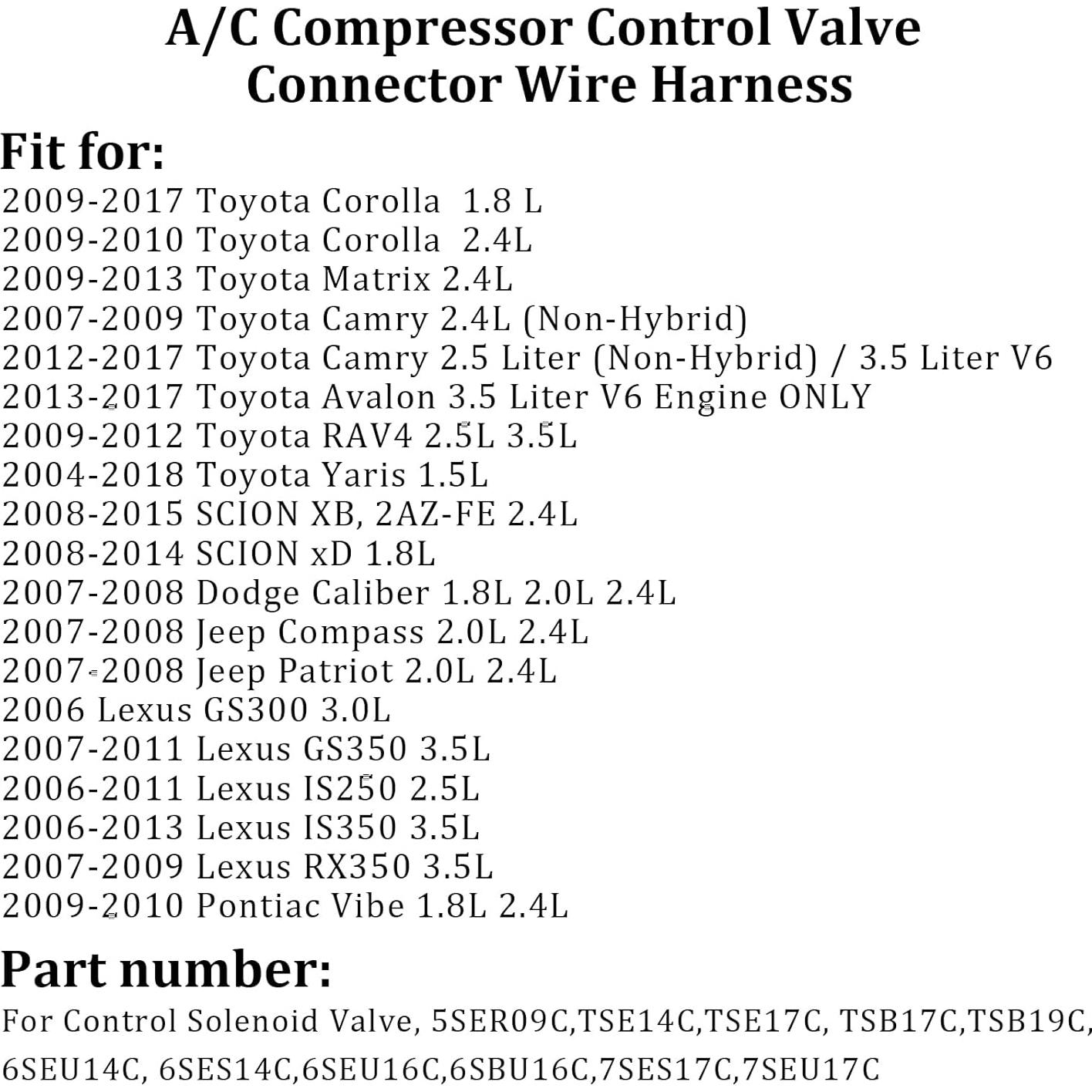 Conector de Arnés de Cable A/C Tivora para Toyota y Lexus