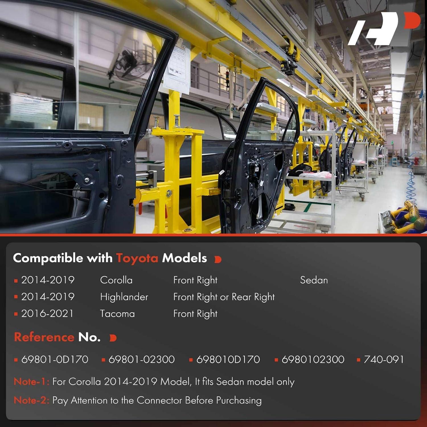 Regulador de Ventana Eléctrico A-Premium Toyota Corolla 2014-2019