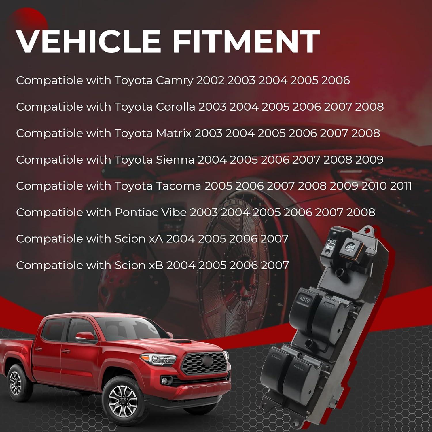 Interruptor de Ventana Eléctrica Dexepe para Toyota y Pontiac