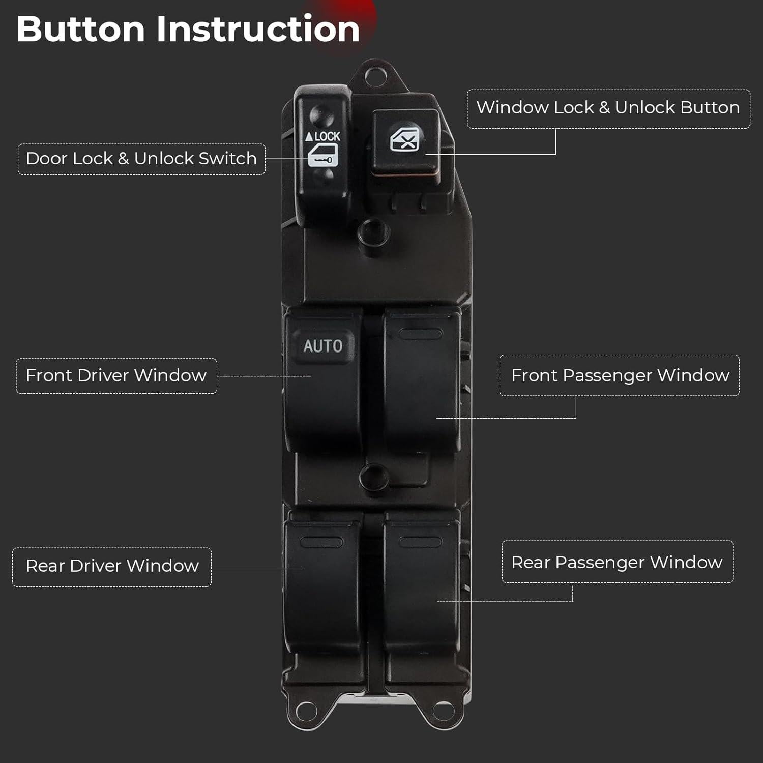 Interruptor de Ventana Eléctrica Dexepe para Toyota y Pontiac