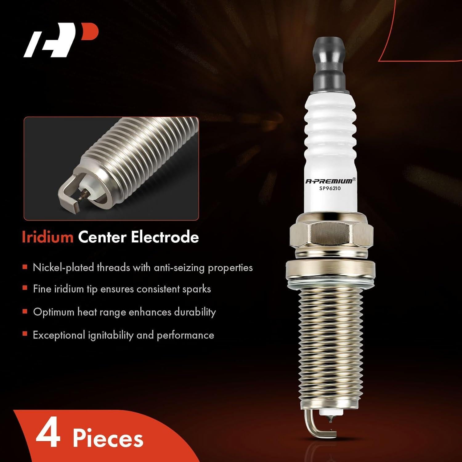 Bujías Doble Iridio A-Premium para Toyota y Lexus - Paquete de 4