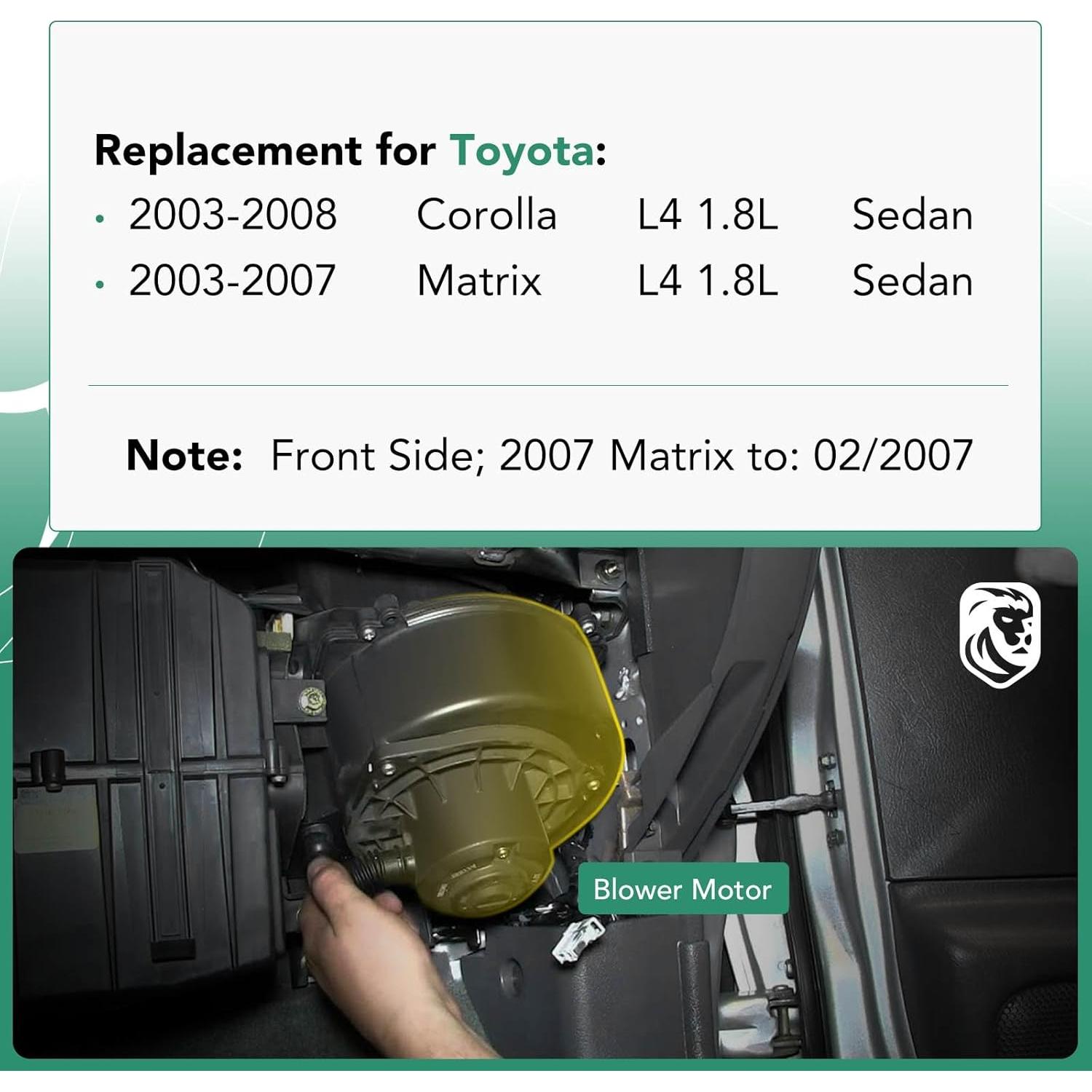 Motor de Soplador de Calefacción YHTAUTO para Toyota