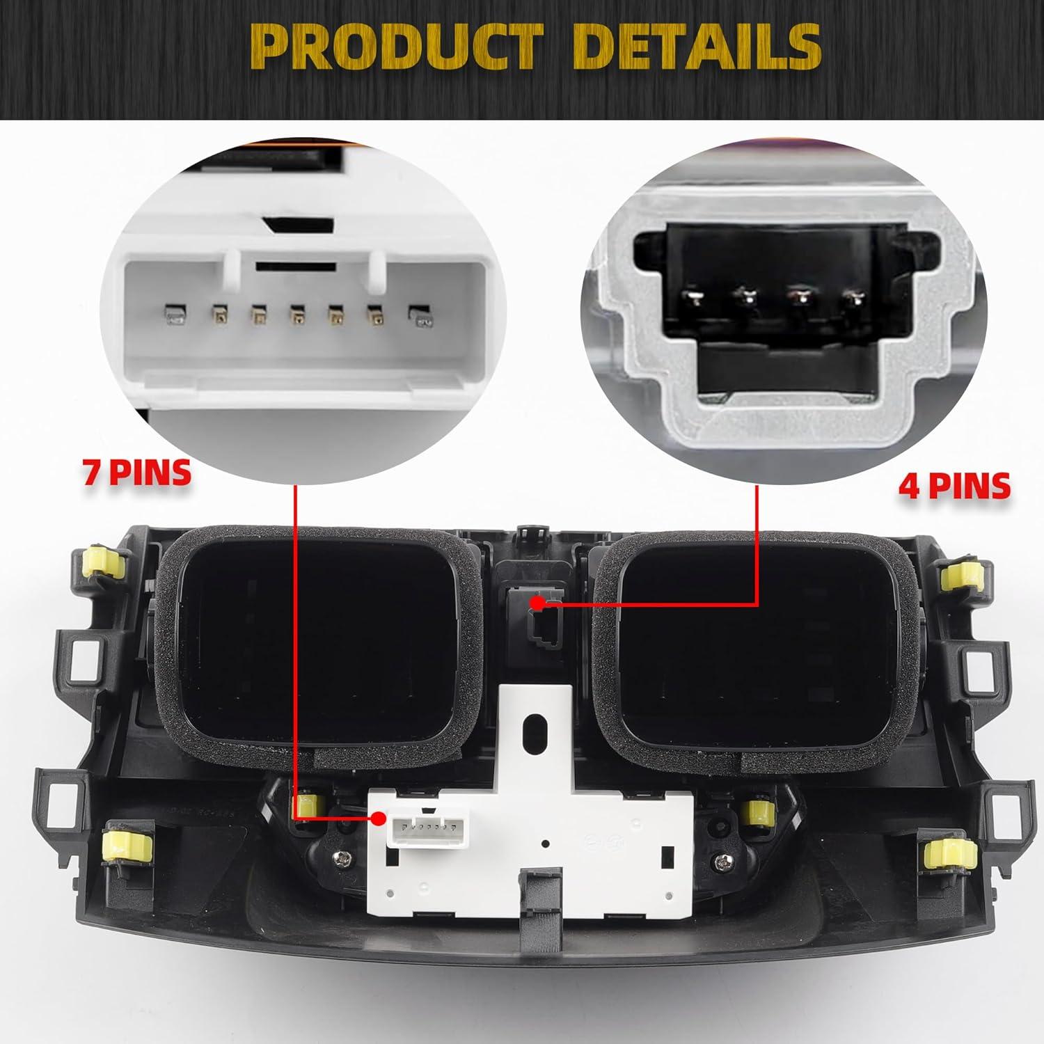 Panel de Ventilación A/C Dasbecan con Reloj para Toyota Corolla 2009-2013