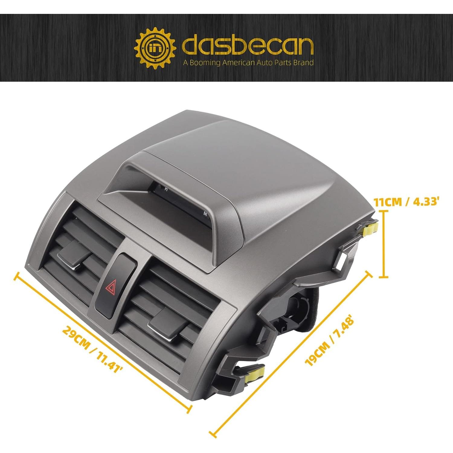 Panel de Ventilación A/C Dasbecan con Reloj para Toyota Corolla 2009-2013