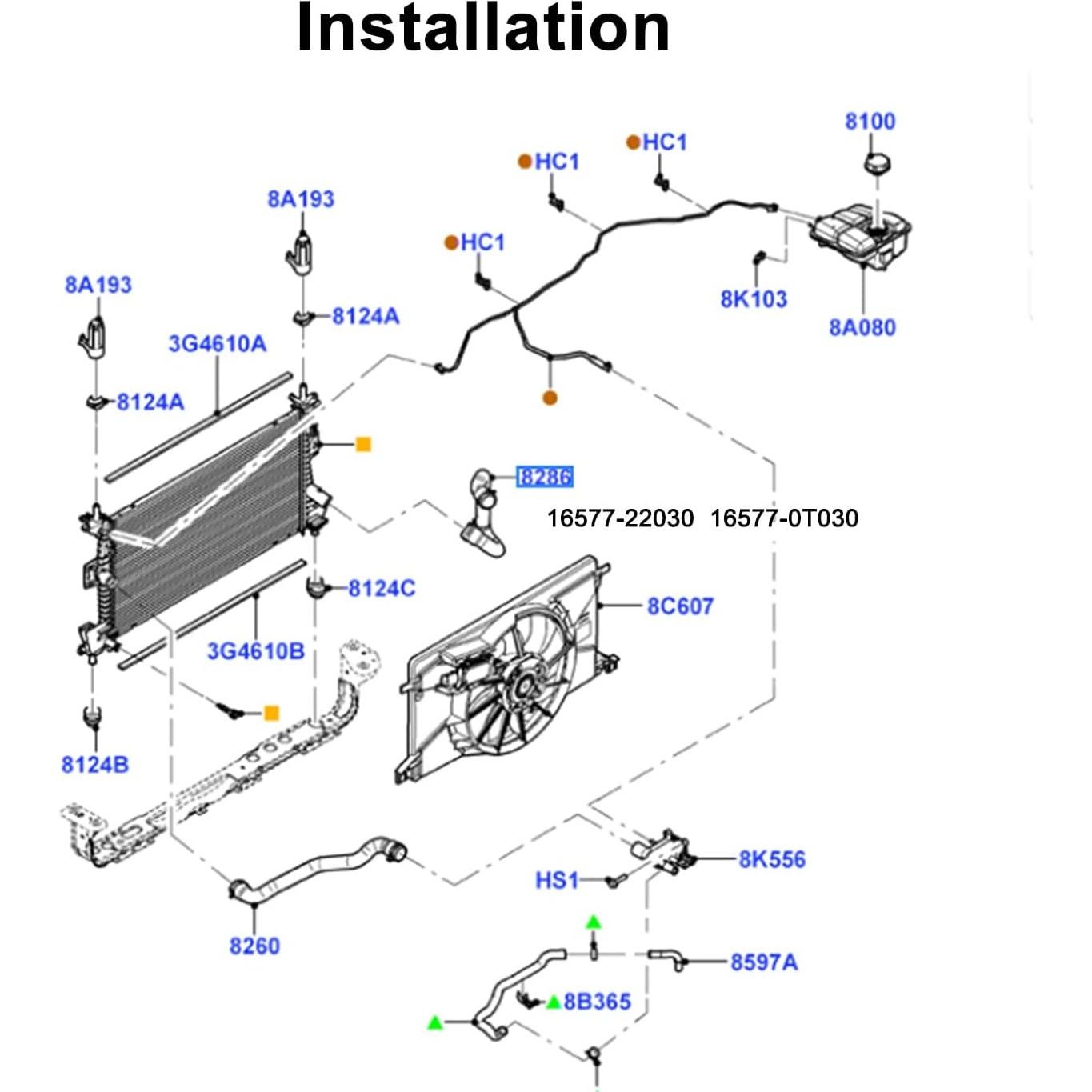 Conector de Radiador Aluminio Locozi para Corolla 2009-2017