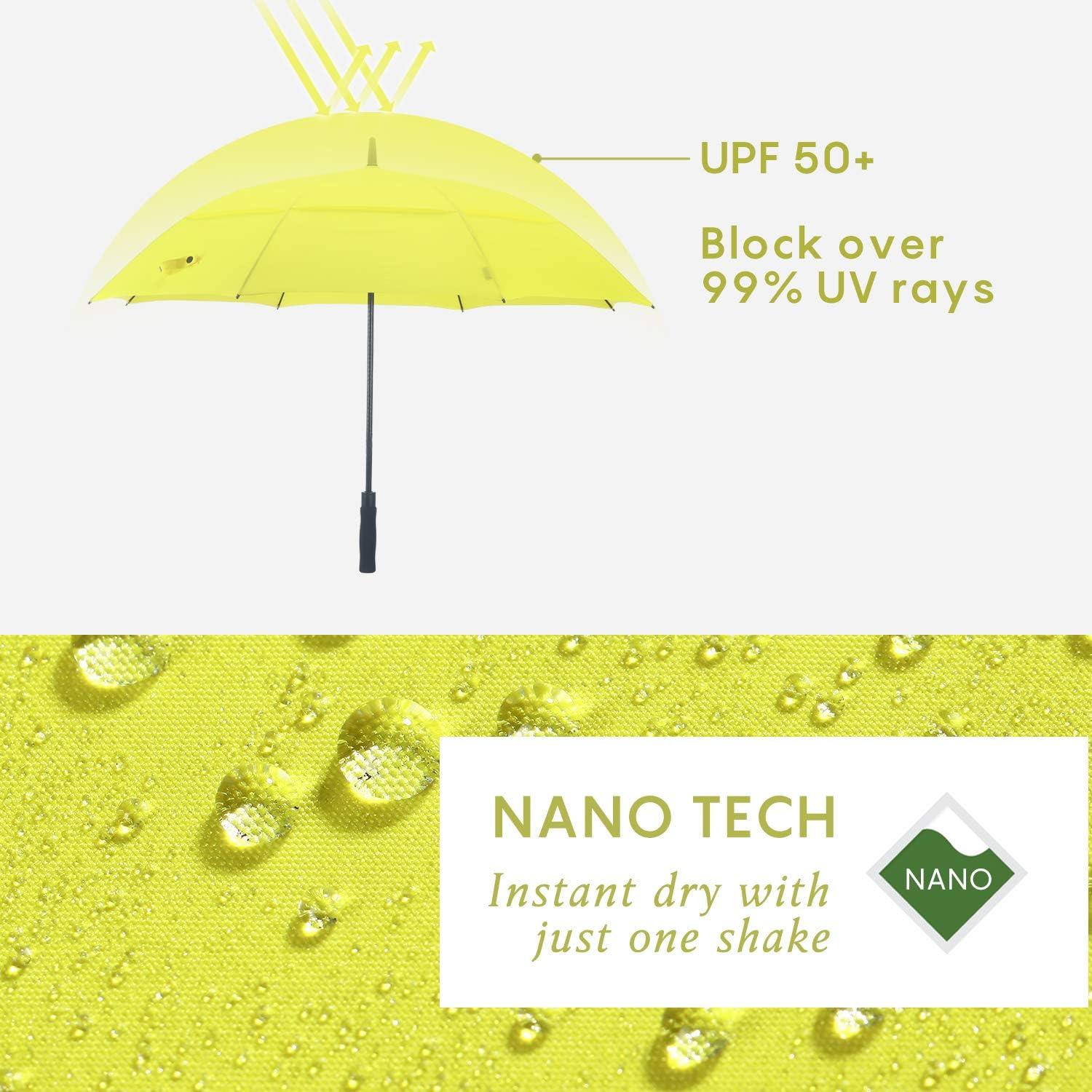 Paraguas de Golf RUMBRELLA 139,7 cm UV Doble Dosel Automático