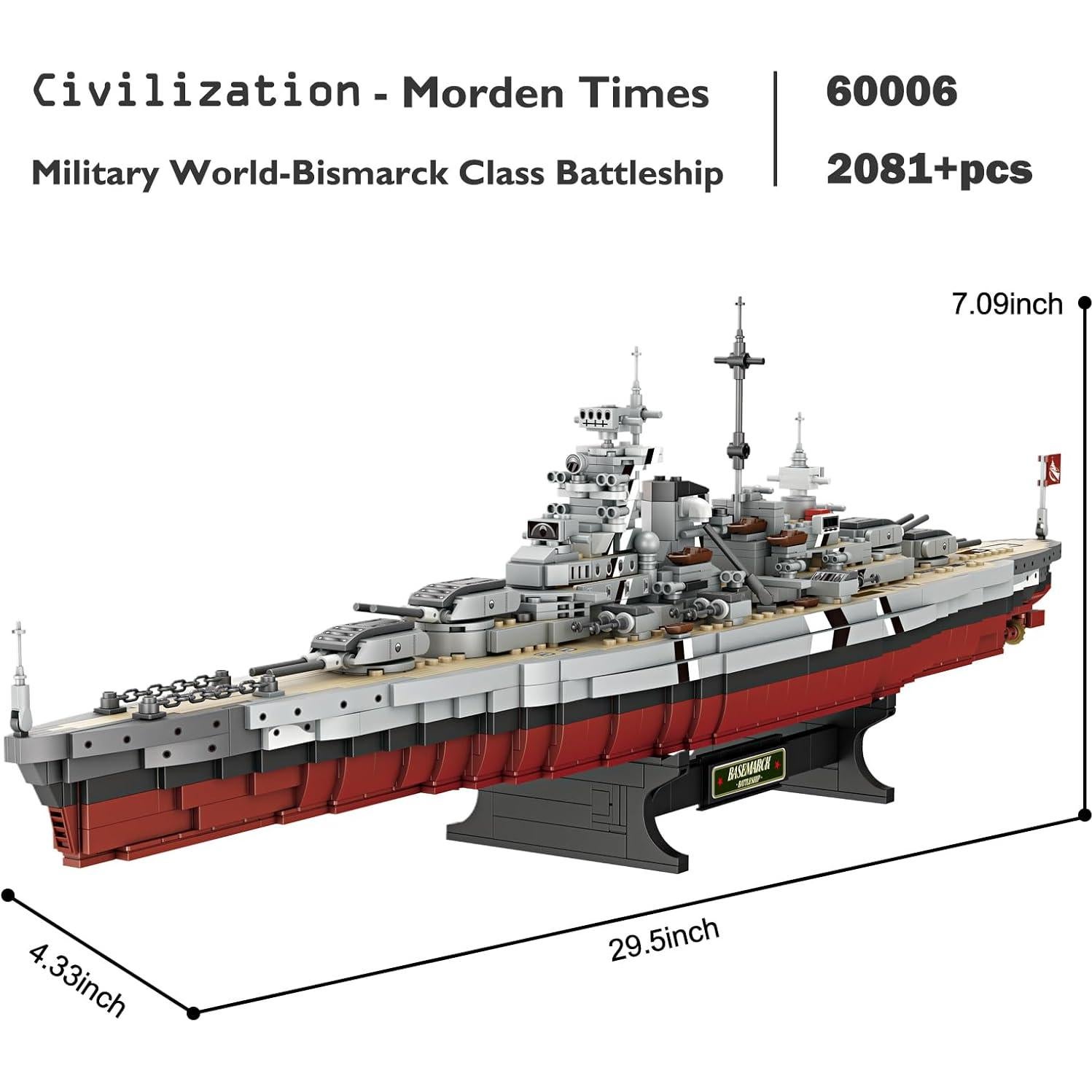 Conjunto de Bloques Acorazado JMBricklayer 60006 2081 Piezas