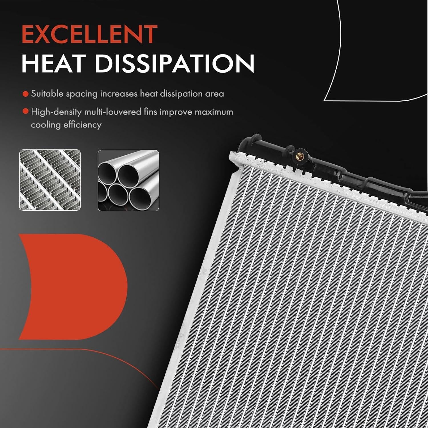 Radiador de Refrigerante A-Premium para Toyota Corolla y Chevrolet Nova