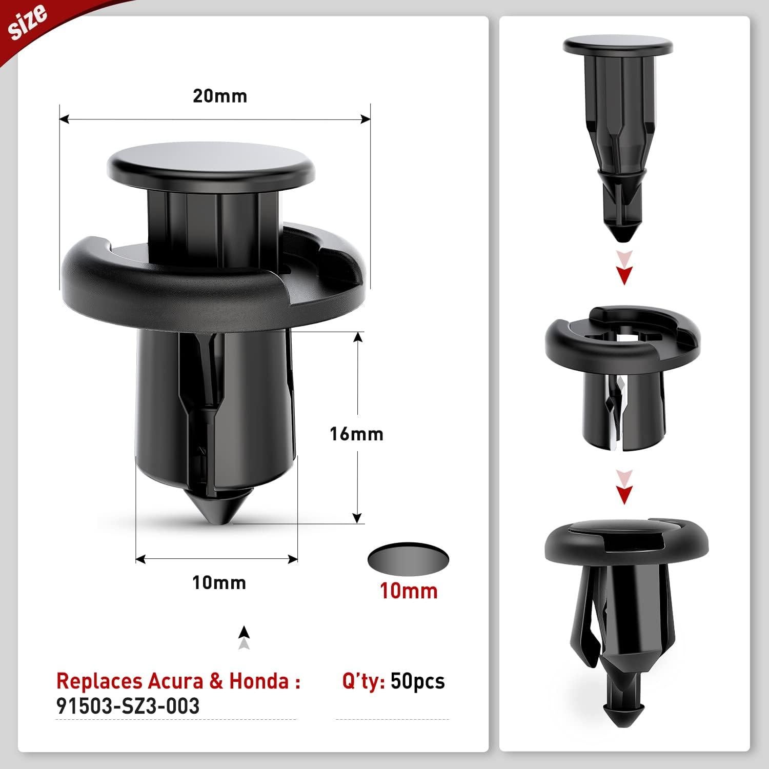 Nilight 150 Pcs Clips de Parachoques y Herramienta de Remoción