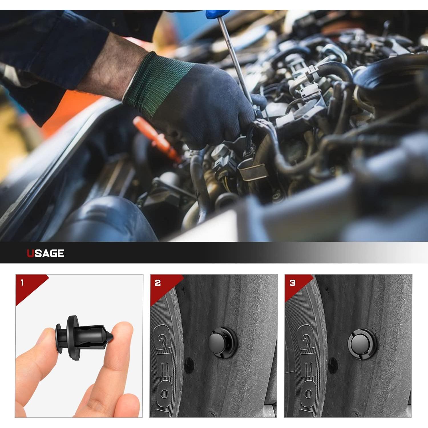 Nilight 150 Pcs Clips de Parachoques y Herramienta de Remoción