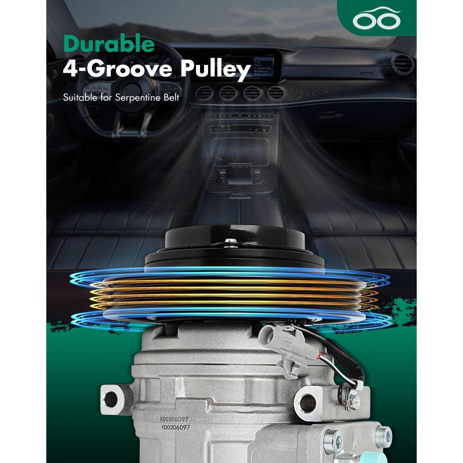 Compresor de AC SCITOO para Toyota Corolla 1.6L 1989-1997