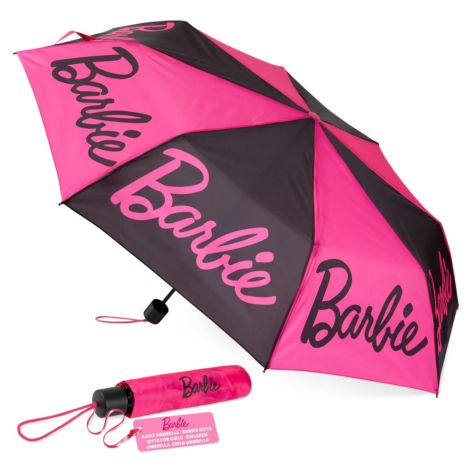 Paraguas Plegable Barbie Telescópico Compacto 25.8x5.7cm