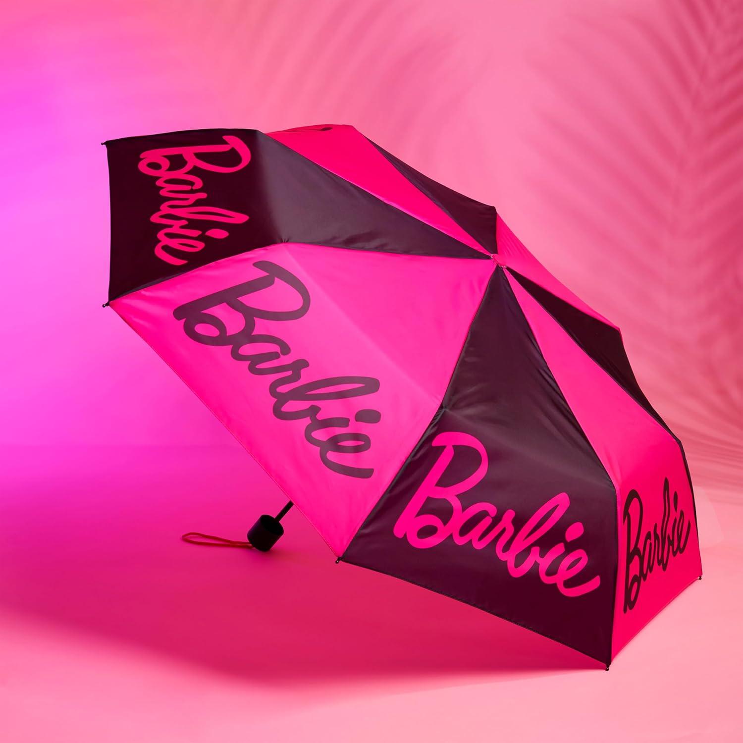 Paraguas Plegable Barbie Telescópico Compacto 25.8x5.7cm