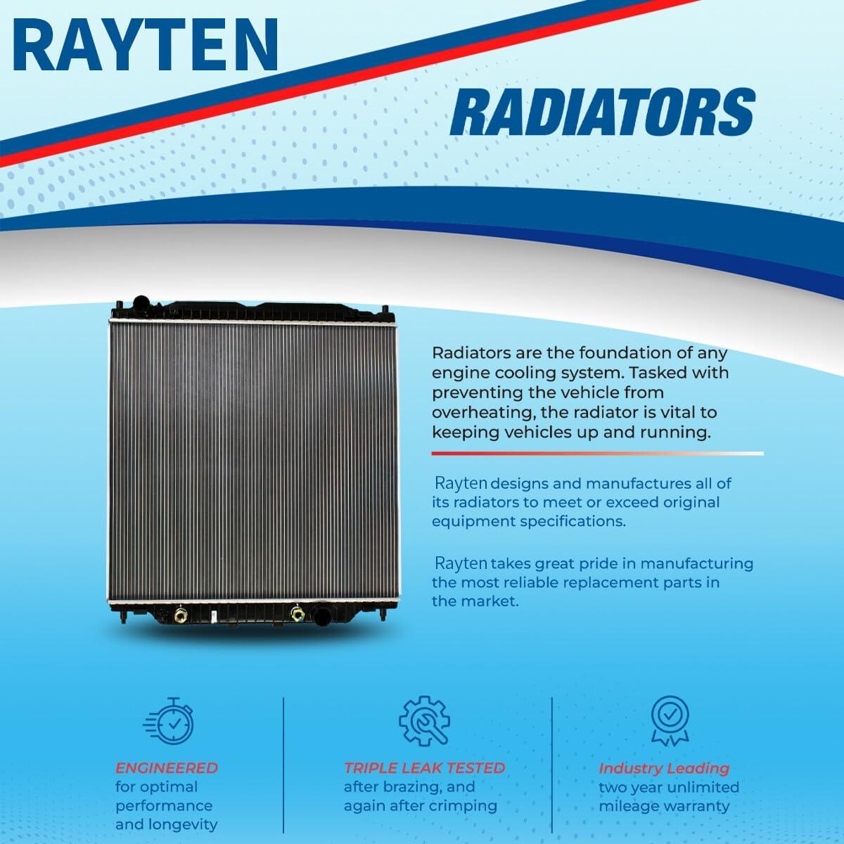 Radiador Rayten 13049 para Toyota Corolla 09-17 y Matrix 09-12