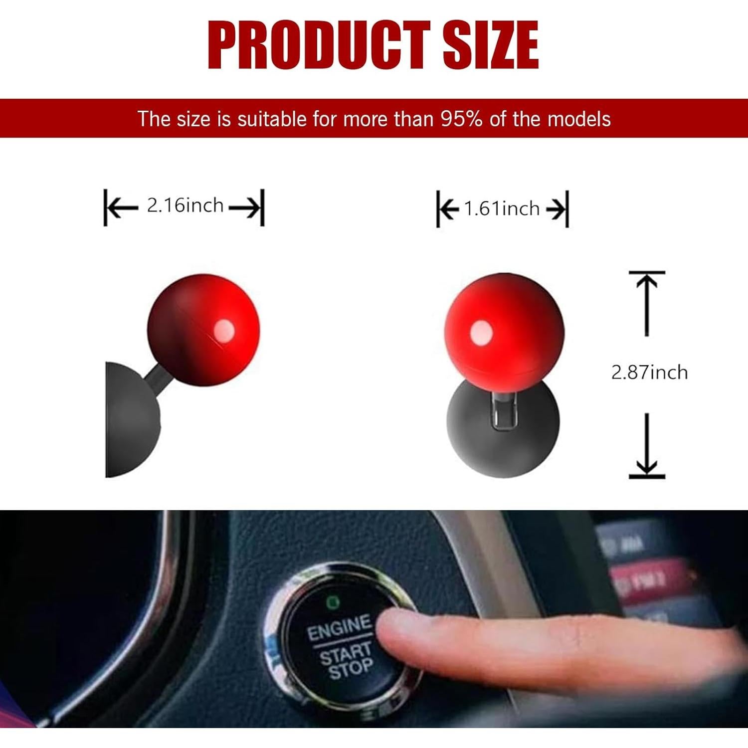 Cubierta Botón Arranque Coche Shakas Joystick Rojo