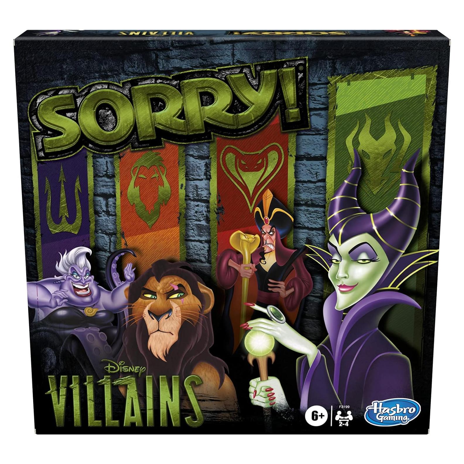 Juego de Mesa Hasbro Sorry! Villanos de Disney 4 Peones