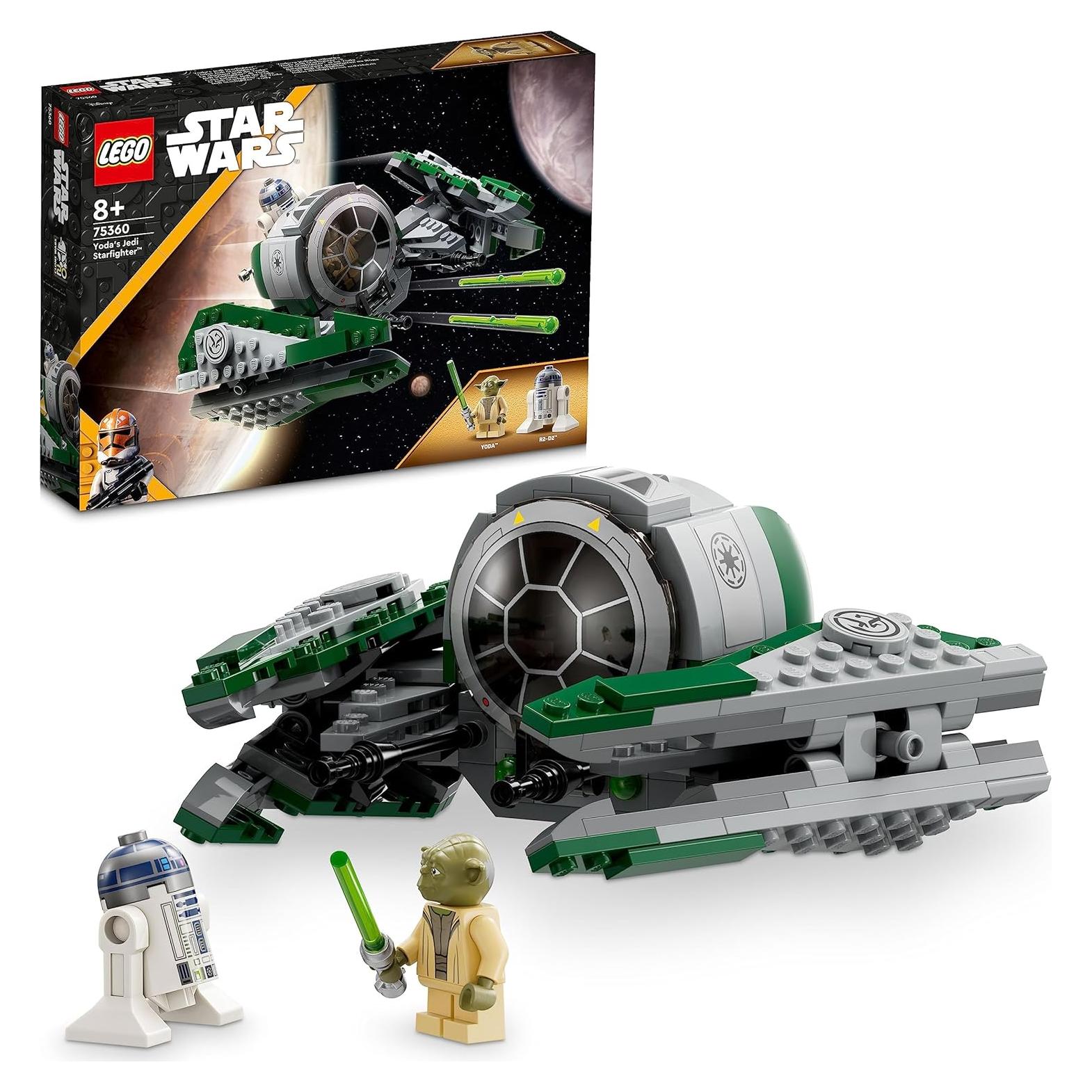 LEGO Star Wars Caza Jedi de Yoda 75360 con R2-D2 y Sable de Luz