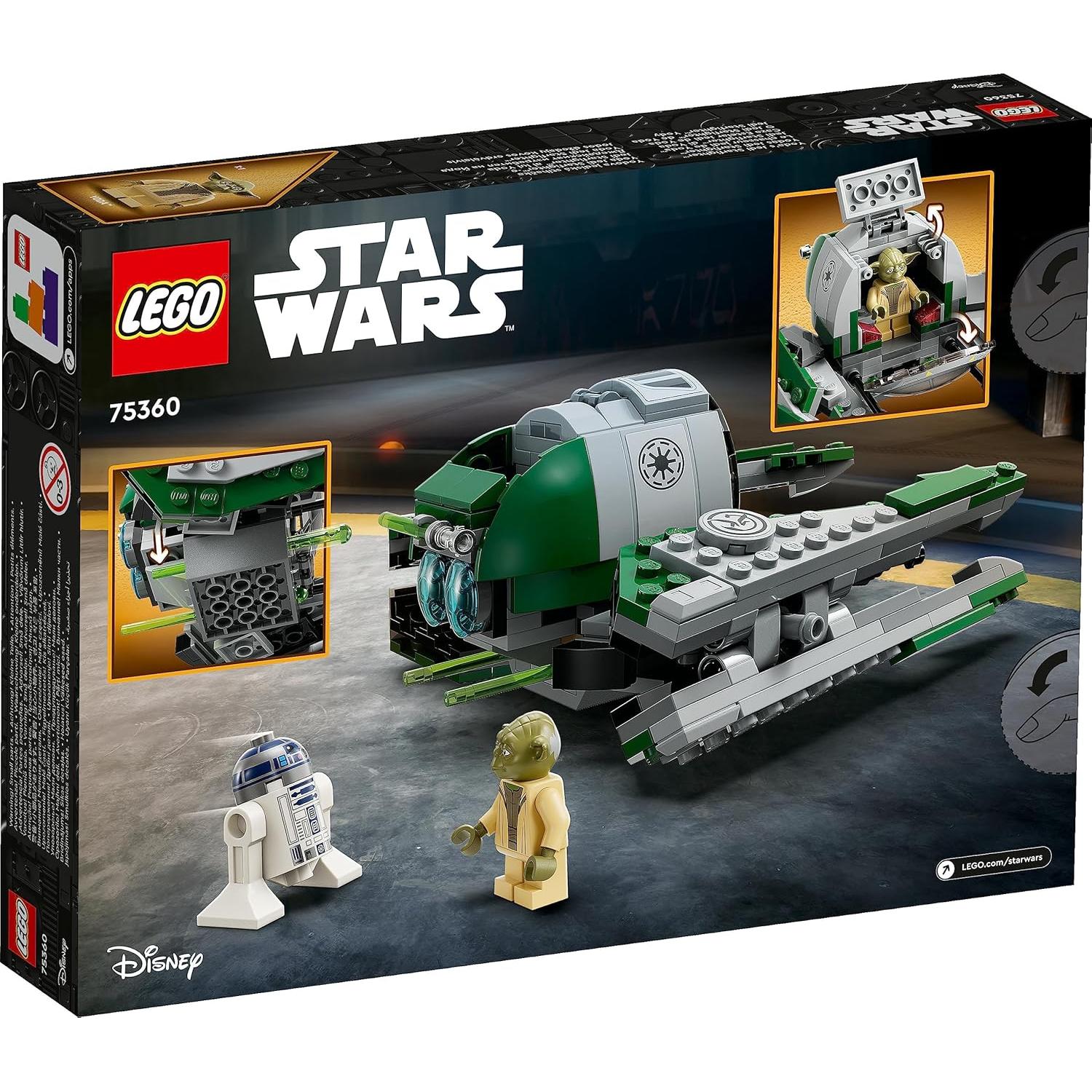 LEGO Star Wars Caza Jedi de Yoda 75360 con R2-D2 y Sable de Luz