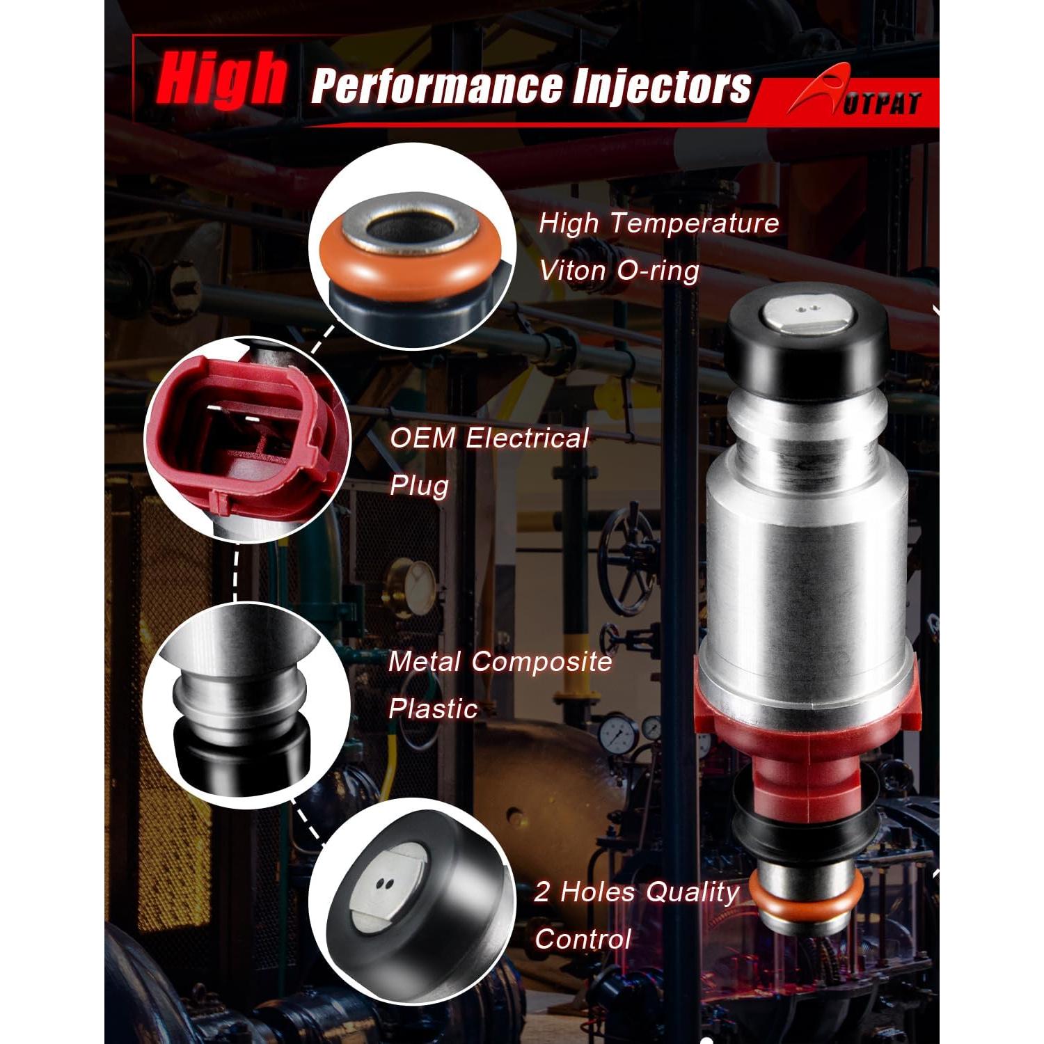 High Performance Fuel Injectors for:-Toyota Corolla 1993 1994 1995 1996 1997 1.8L L4 Celica 1994-1997, for:-Geo Prizm 1993 1994 1995 1996 1997 1.8L L4, Replace OE# 2325016160 23209-16160 (4Pcs)