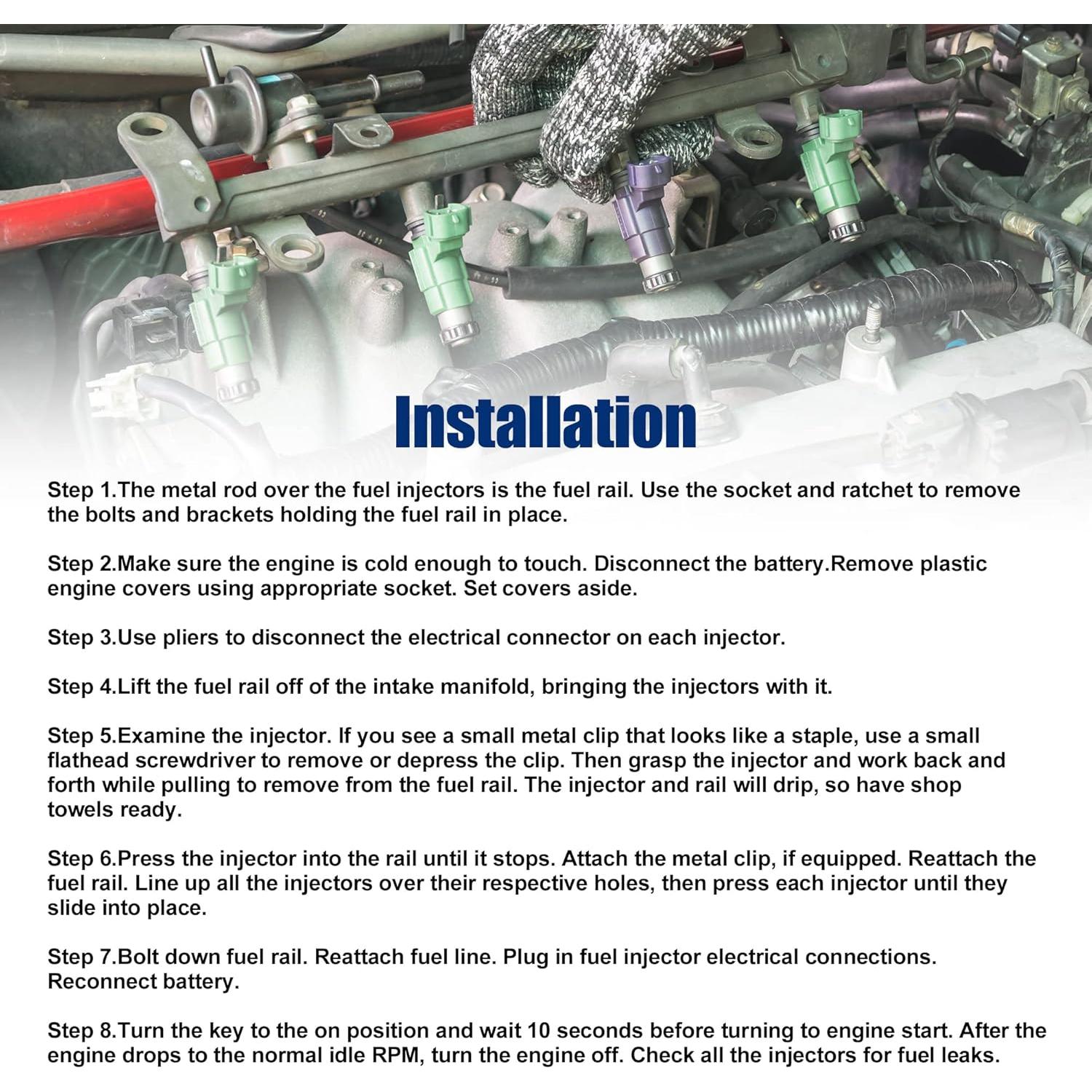 Inyector de Combustible ACROPIX para Toyota Corolla 1.6L - Paquete de 4