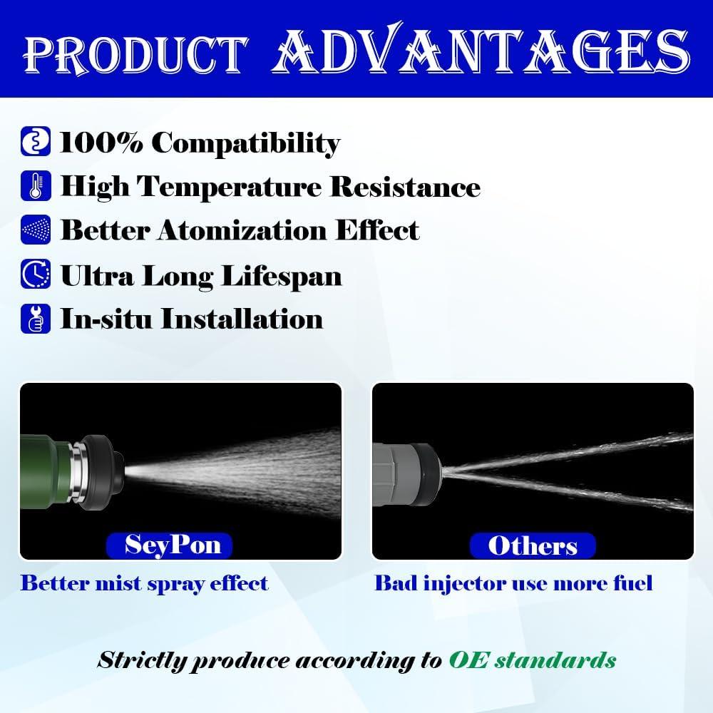 Juego de 4 Inyectores de Combustible SeyPon L4 1.8L Toyota