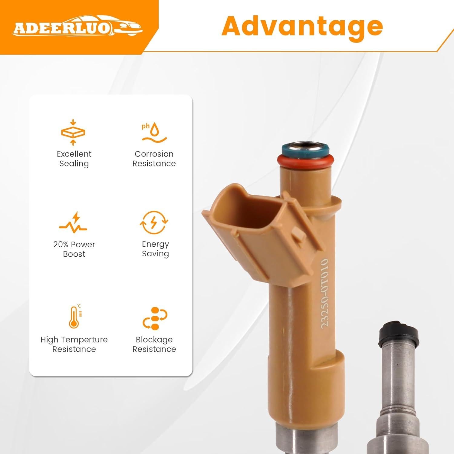 Inyectores de combustible ADEERLUO para Toyota Corolla 1.8L