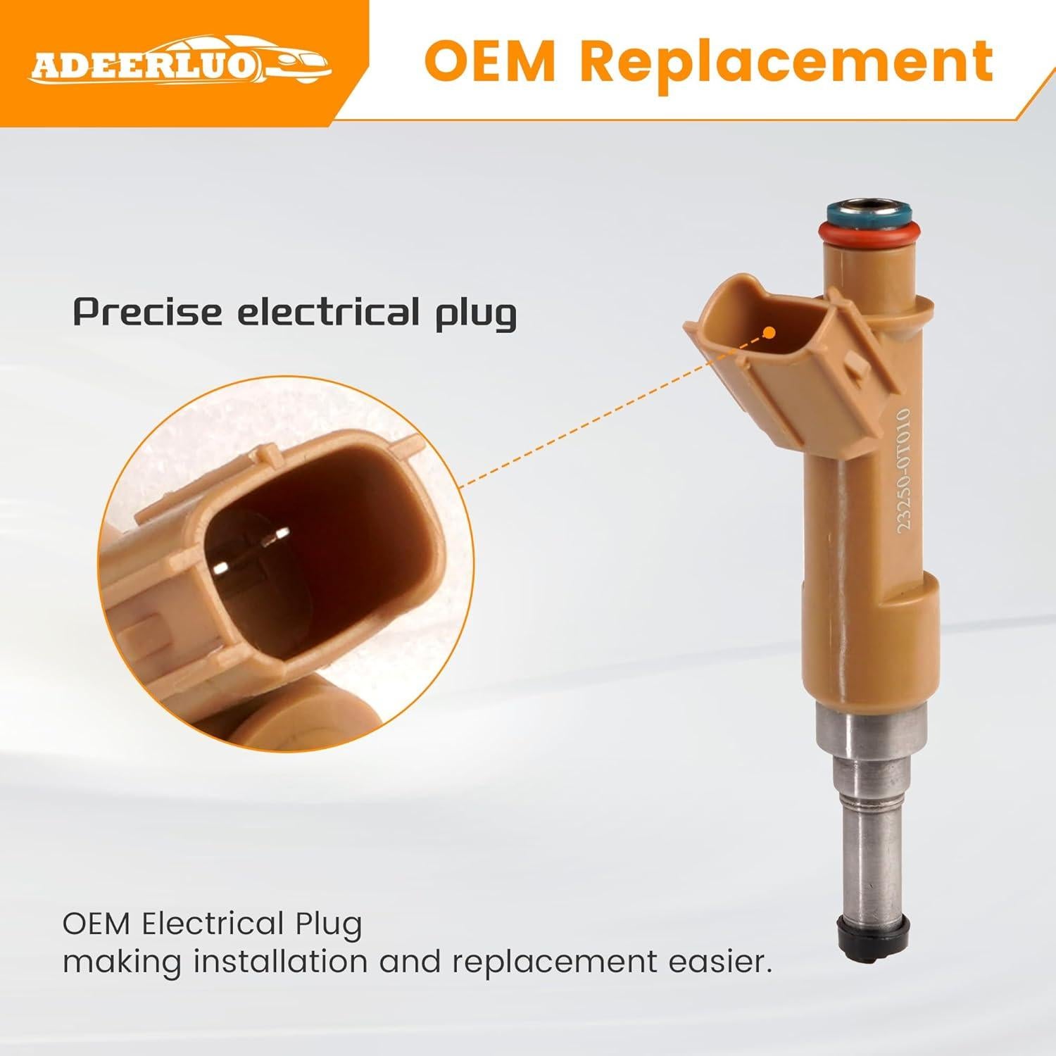 Inyectores de combustible ADEERLUO para Toyota Corolla 1.8L