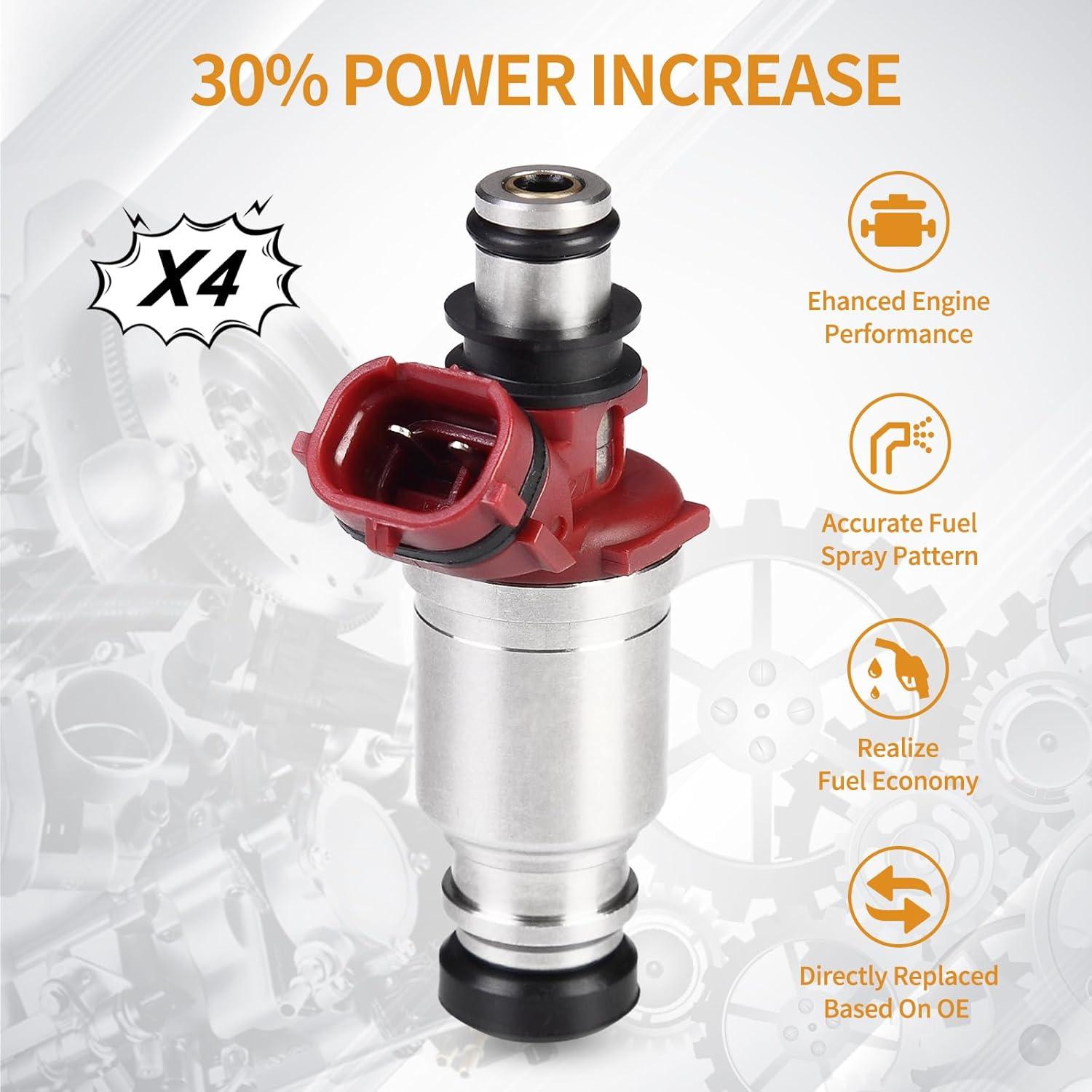 Inyectores de Combustible AISHAN 4PCS 2 Agujeros Toyota