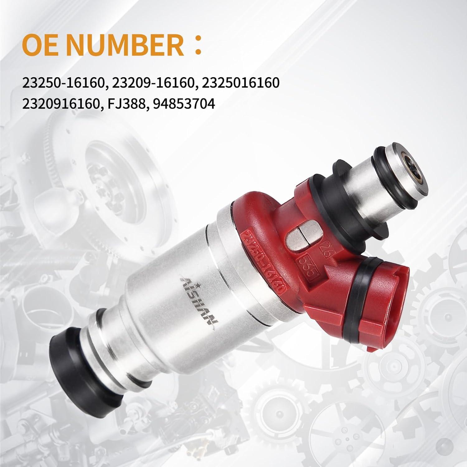 Inyectores de Combustible AISHAN 4PCS 2 Agujeros Toyota