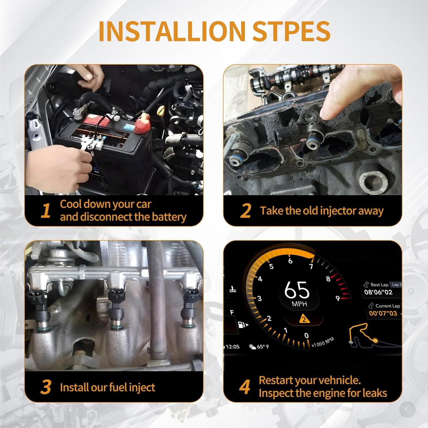 Inyectores de Combustible AISHAN 4PCS 2 Agujeros Toyota