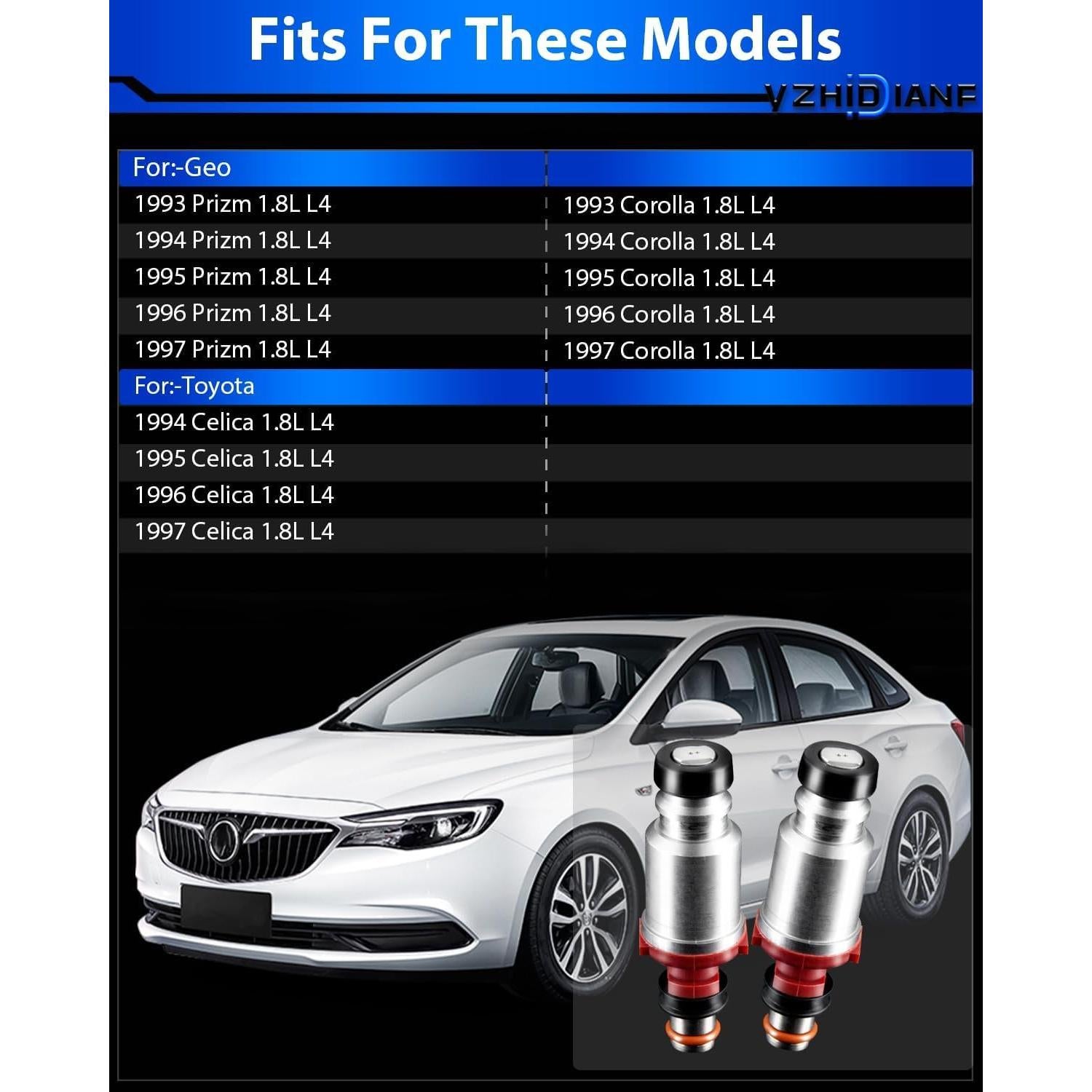 Inyectores de combustible YZHIDIANF 2325016160 para Toyota y Geo