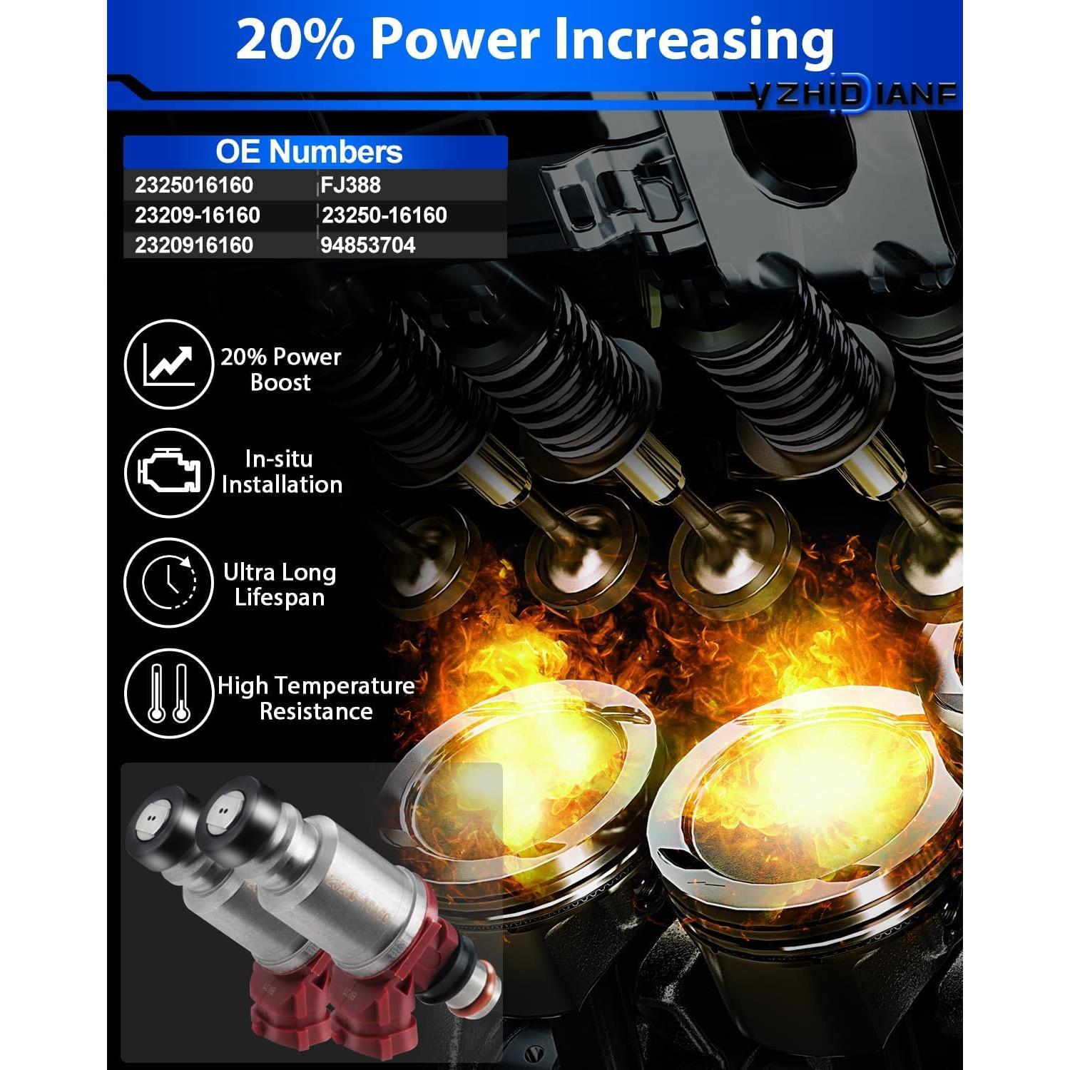 Inyectores de combustible YZHIDIANF 2325016160 para Toyota y Geo