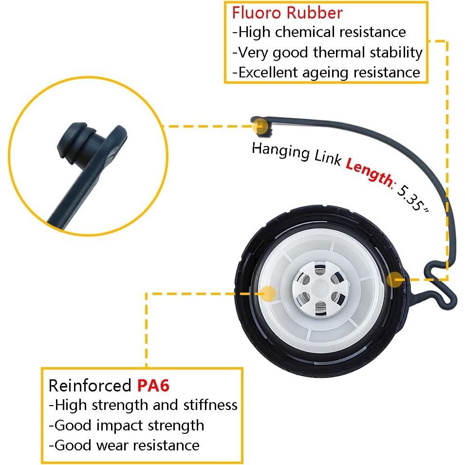 Tapa de Tanque de Combustible LLNSEAUTO 7730006040 - Negro