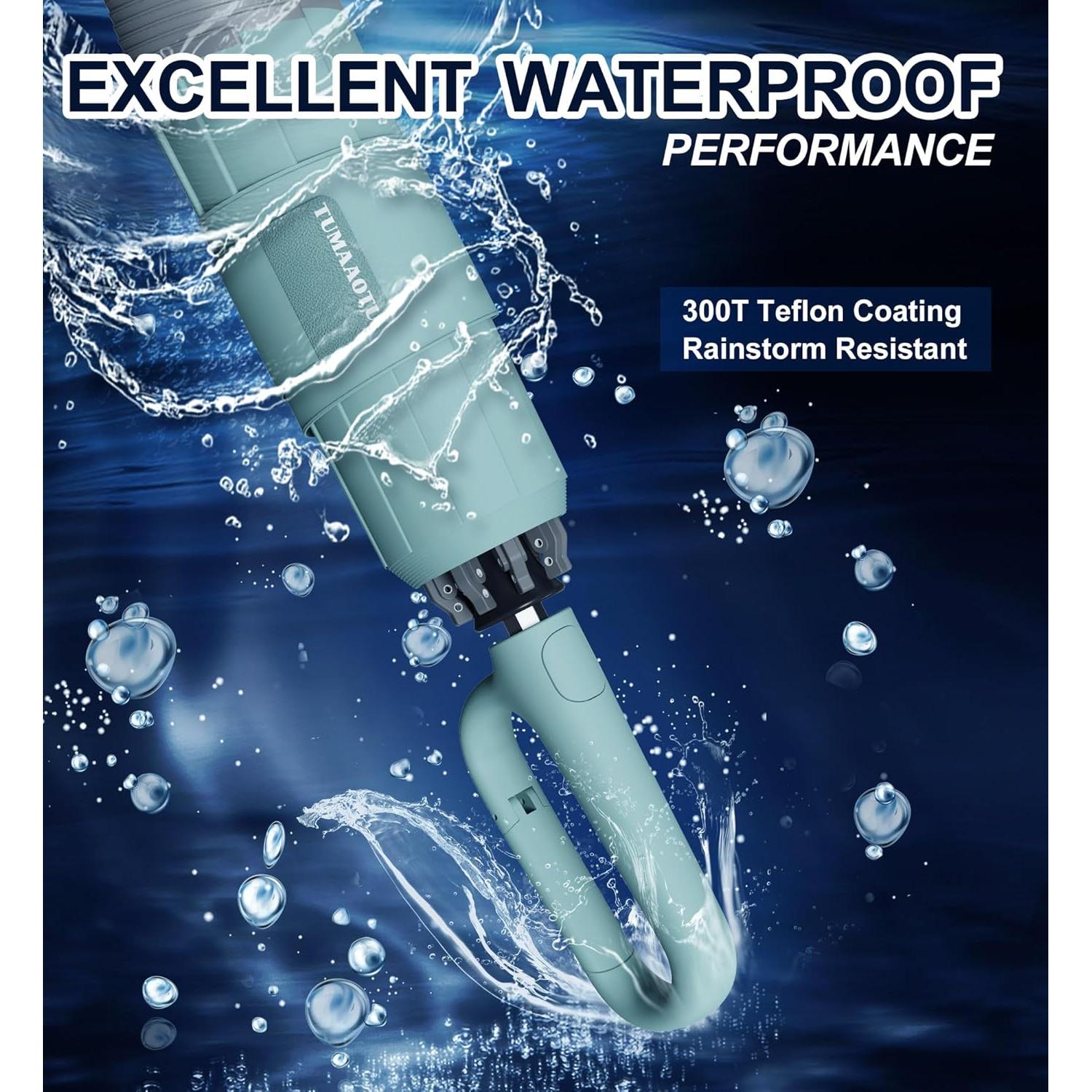 Paraguas Invertido TUMAAOTU 116 cm a Prueba de Viento